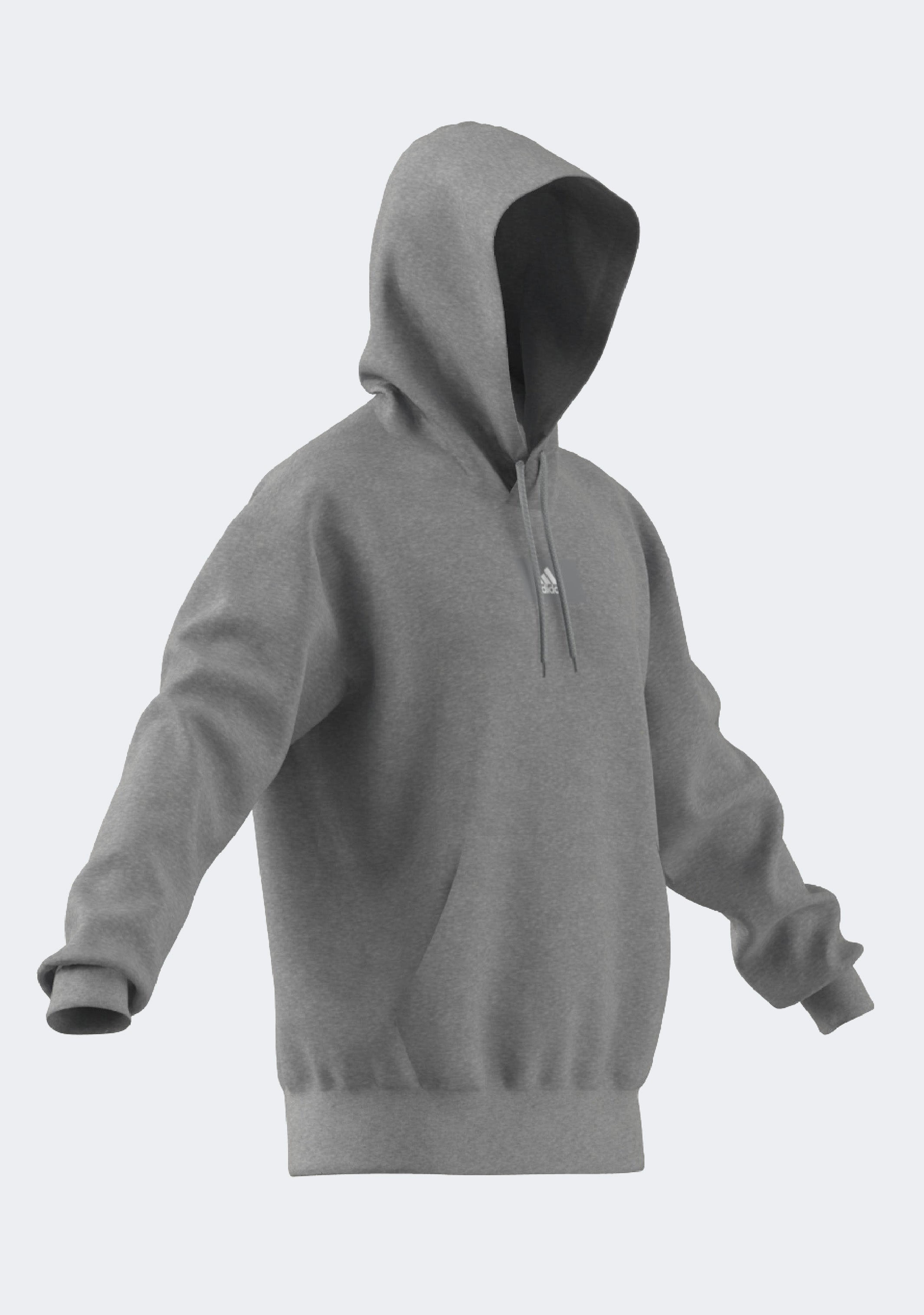 Adidas Men's Essentials Feelvivid Cotton Fleece Drop Shoulder Hoodie - Soft & Comfortable Pullover for Casual Wear, Gym, and Outdoor Activities