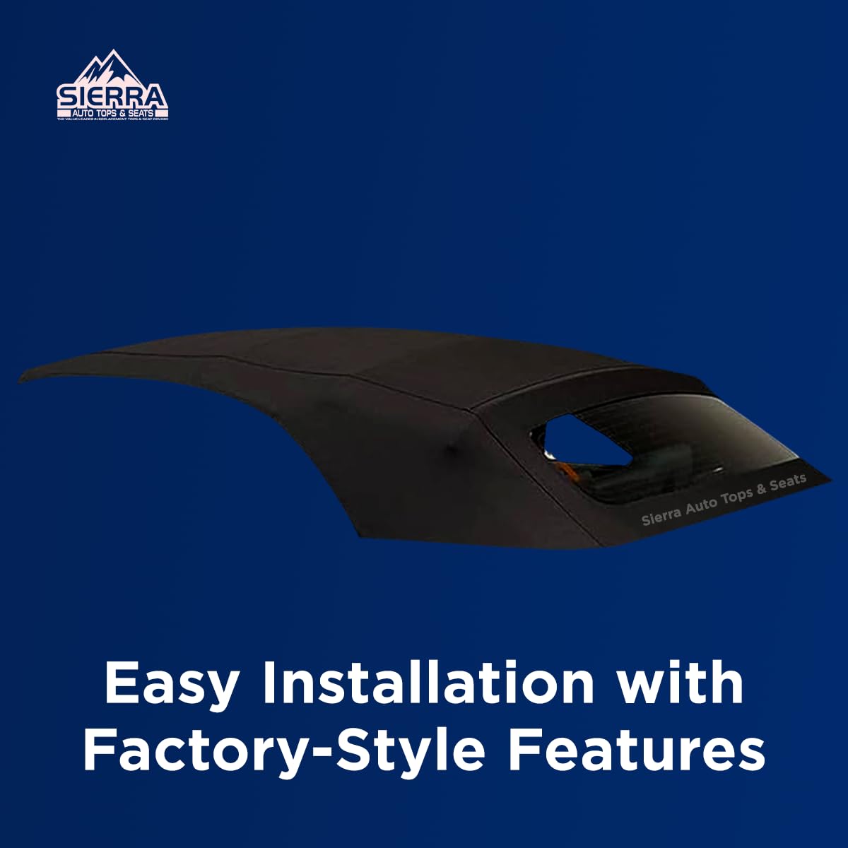 Premium Replacement Convertible Soft Top for 1994-2004 Ford Mustang | Heavy Duty Sailcloth Vinyl with Reinforced Plastic Window | Black | Perfect for Car Restoration & Summer Cruising