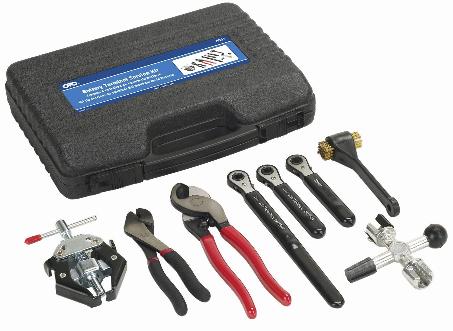 OTC 4631 8-Piece Battery Terminal Service Kit - Corrosion Resistant Battery Cable Terminals for Car, Truck & SUV - Perfect for Battery Maintenance & Electrical Repairs