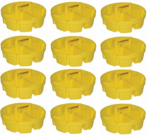 12-Pack Bucket Boss 15051 5-Gallon 4-Compartment Bucket Stacker Organizer - Durable Storage Solution for Tools, Paint Supplies & Gardening - Perfect for Workshops, Construction Sites & DIY Projects
