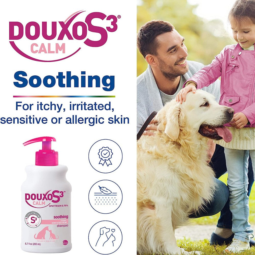 S3 Calm Shampoo for Dogs & Cats - Soothing Pet Shampoo for Sensitive Skin & Anxiety Relief - Perfect for Bath Time, Grooming & Vet Visits