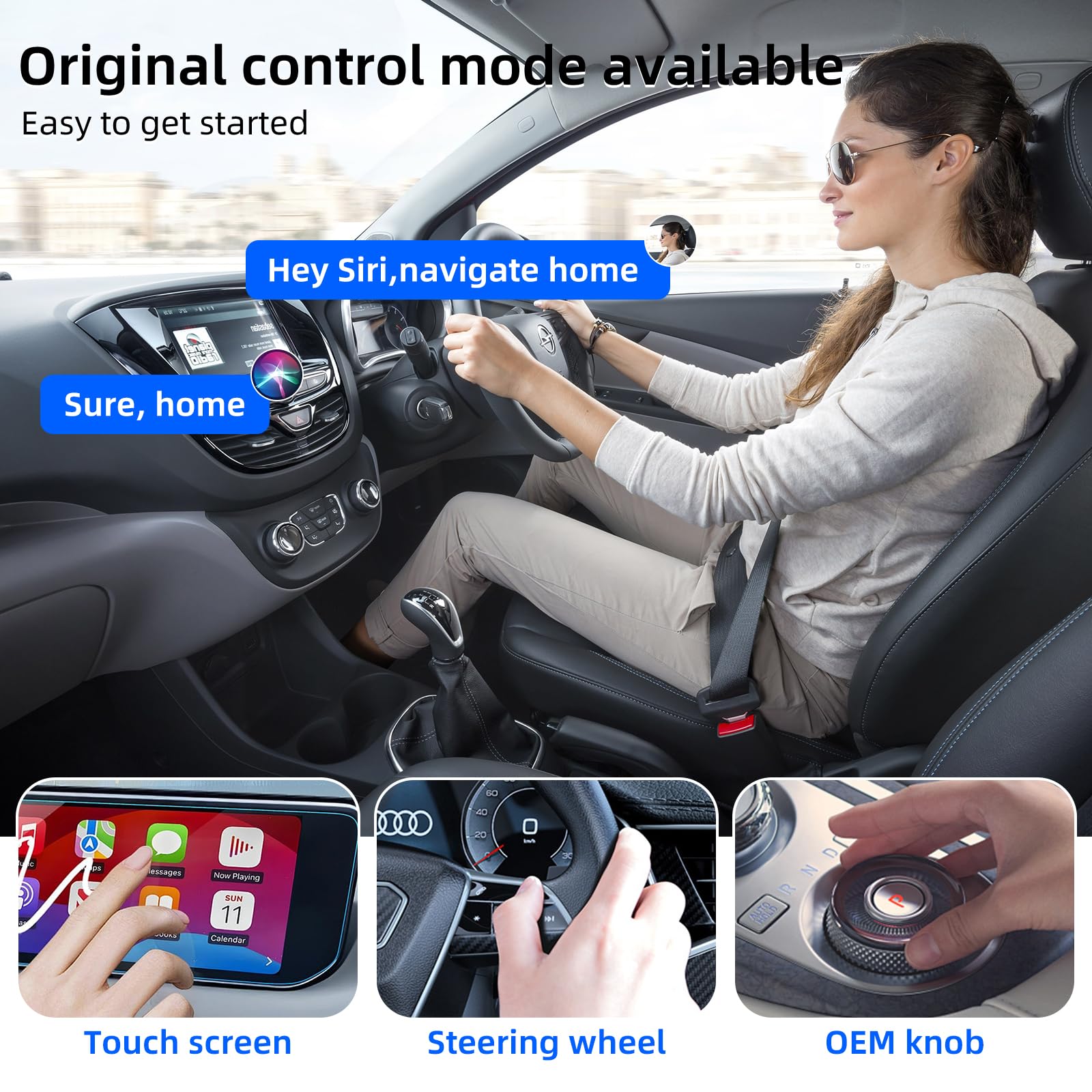 2025 Upgraded Wireless CarPlay Adapter for iPhone - Convert Wired to Wireless, Plug & Play Mini CarPlay Dongle with Built-in Apple CarPlay - Compatible with iPhone iOS 10+ & Cars 2016+ Models - Perfect for Commuting, Road Trips & Hands-Free Driving