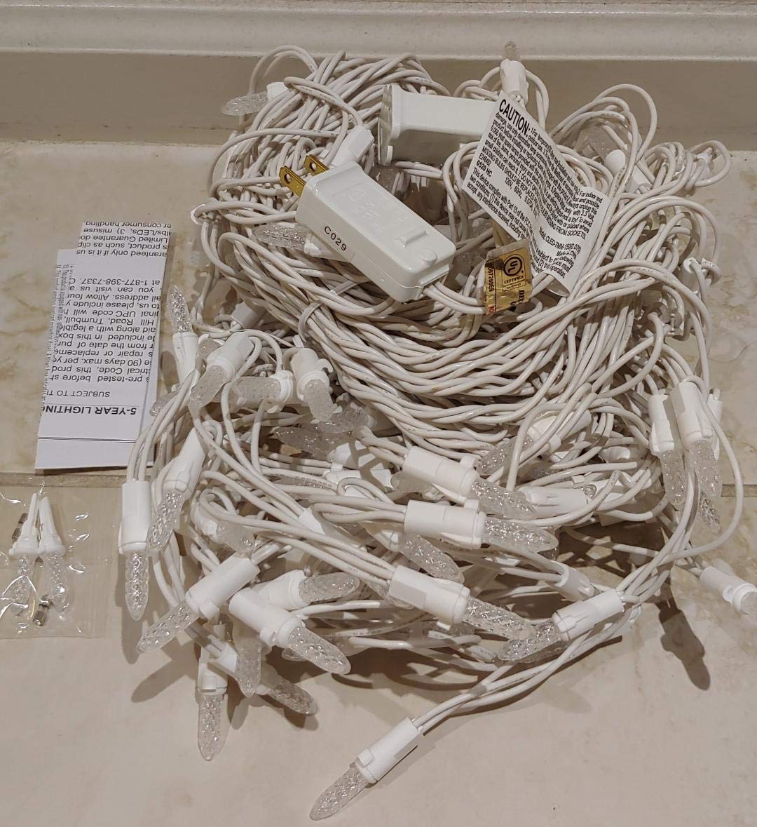 GE 'Energy Smart' 150 LED Mini White Plug-in Outdoor Icicle Christmas Lights - Perfect for Holiday Decorations, Rooflines, and Winter Party Lighting