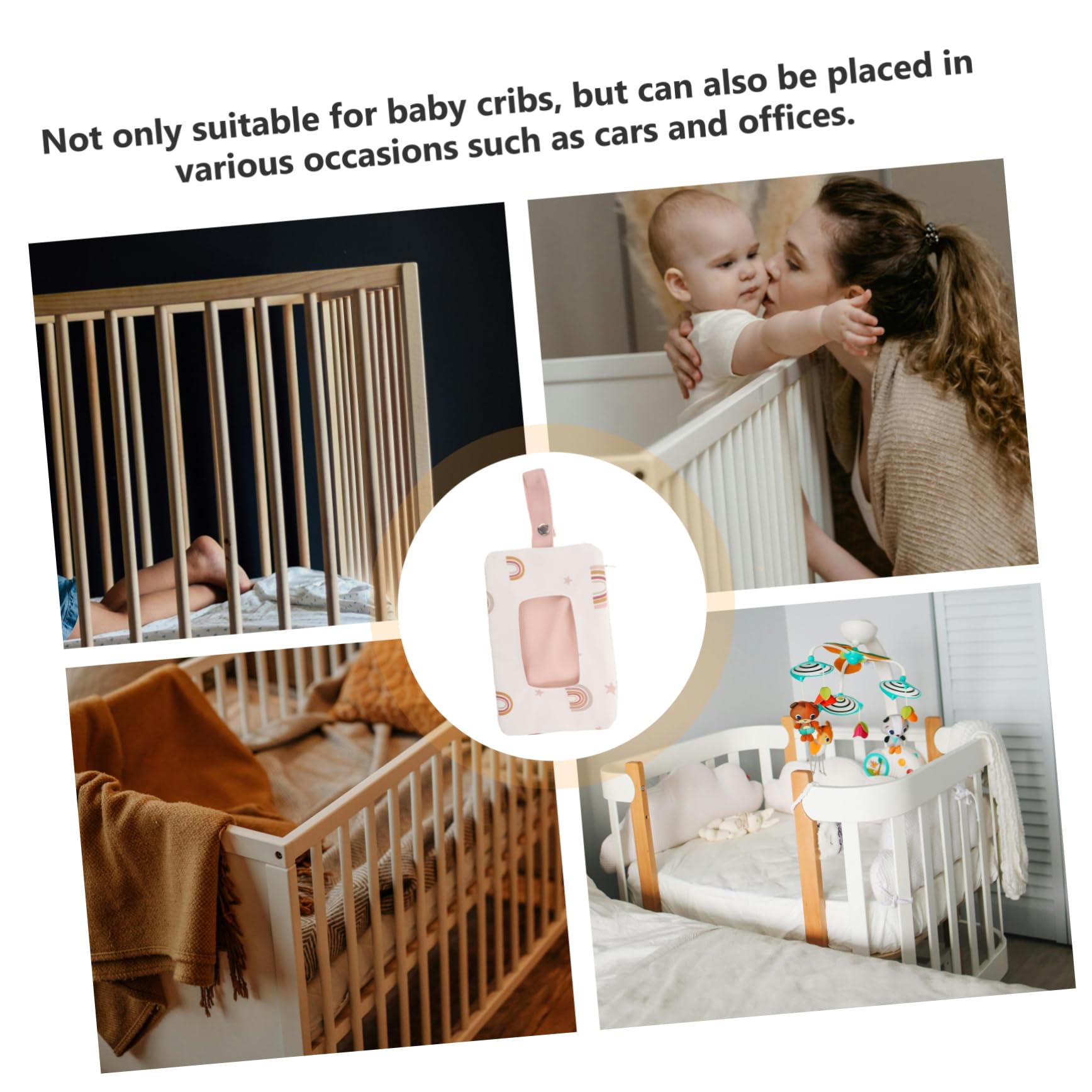 VICASKY Travel Wipes Storage Bag Organizer - Pink Polyester Cotton Pouch for Baby Wipes, Makeup Remover & Wet Wipes | Perfect for Diaper Bags, Travel Toiletries & On-the-Go Essentials