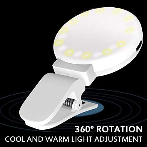 10 LED Clip Light with Adjustable Brightness - Rotating Phone Fill Light for Selfie, Photography, and Live Streaming - Perfect for YouTube, TikTok, and Instagram Content Creation