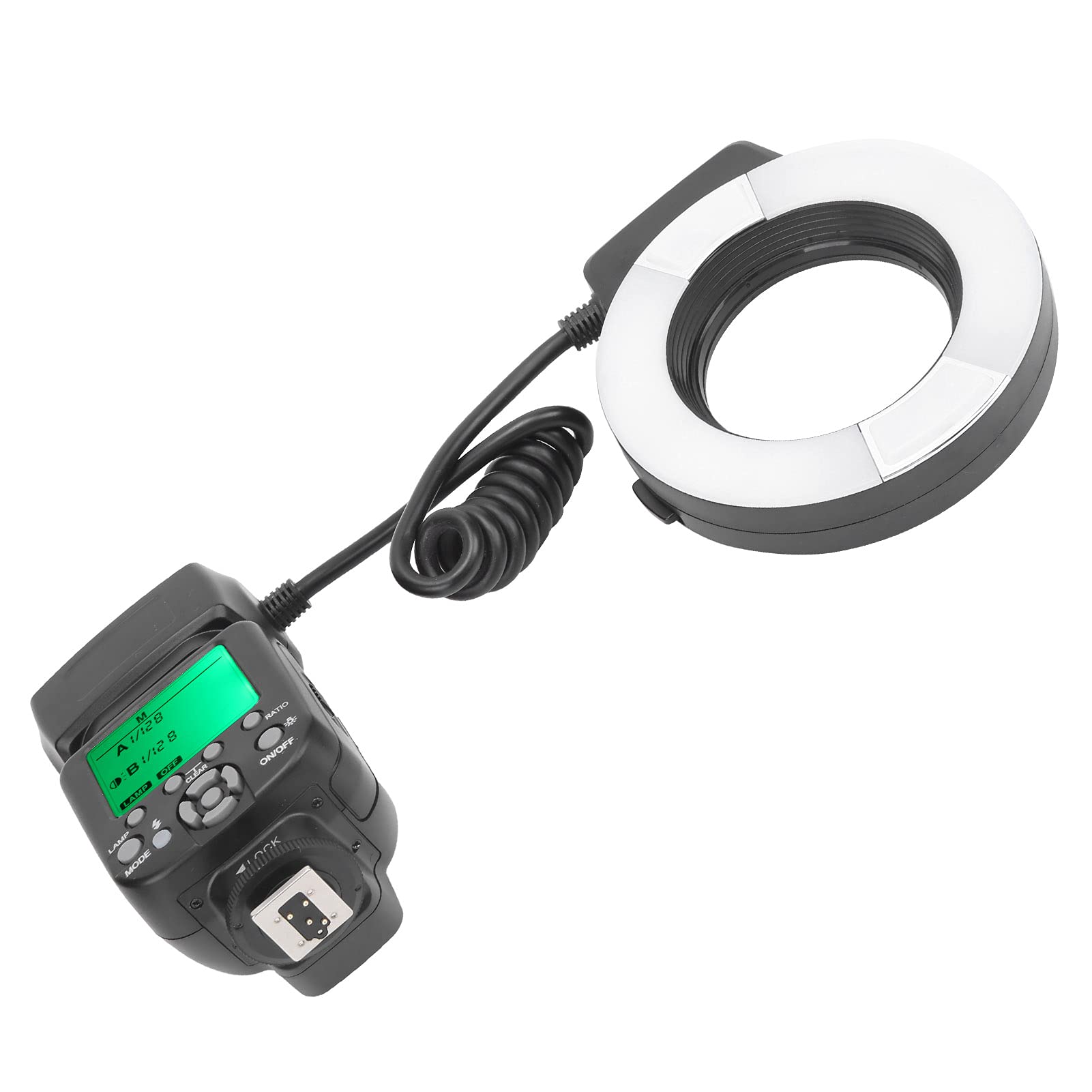 TTL Macro Flash with Adapter for Nikon D7000 D5200 D5000 D3200 D3100 D90 D300S D600 - Auto Focus Camera Flashlight for Close-Up Photography & Product Shooting