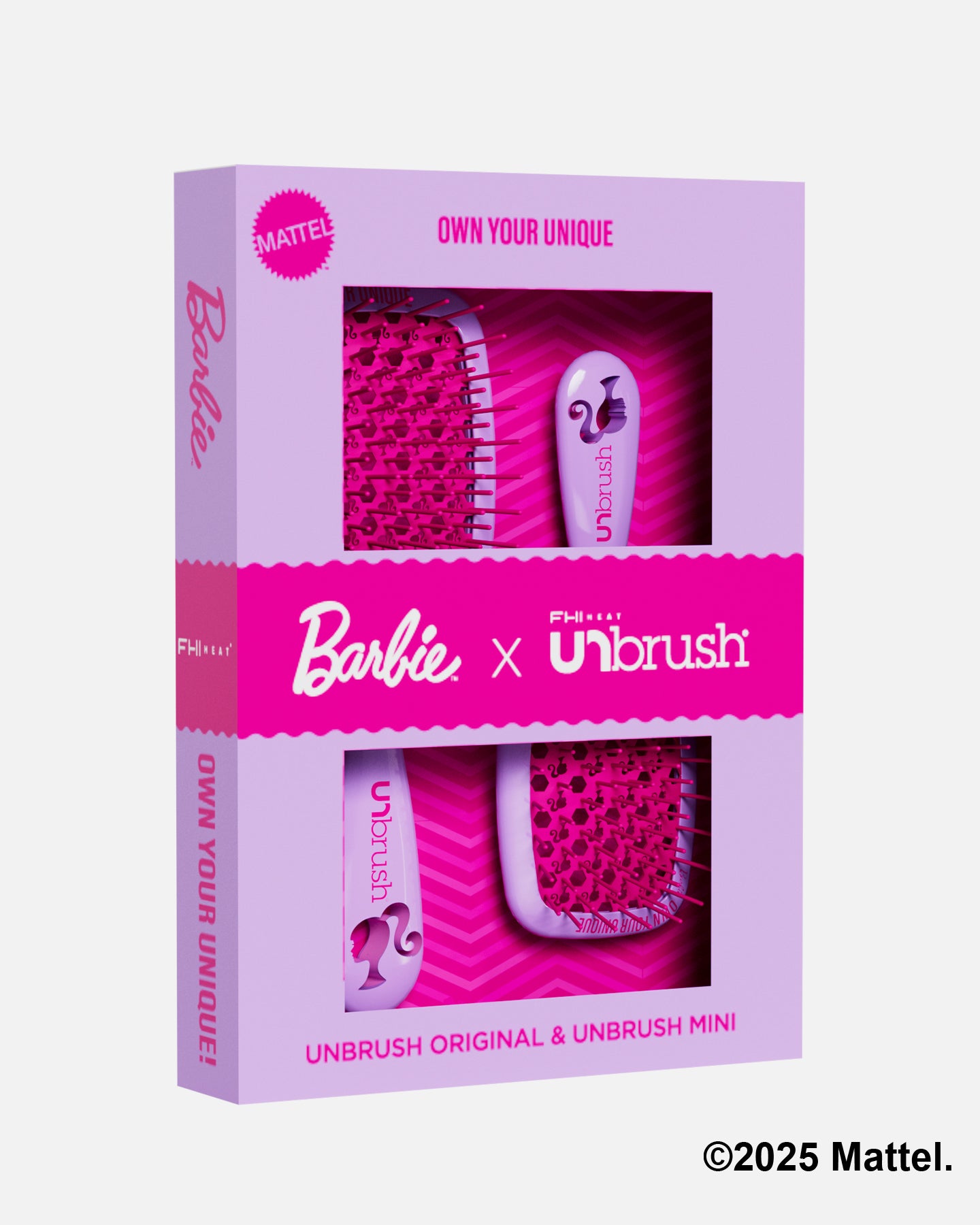 UNbrush Barbie Detangling Brush for Kids - Pain-Free Hair Brush for Tangled & Curly Hair - Perfect for Travel, School & Daily Hair Care - Own Your Unique Style