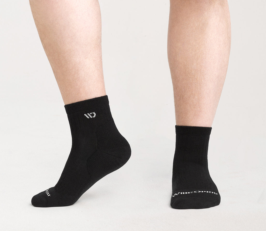 Breathable Solid Cushioned Quarter Socks for Men & Women - Comfortable Athletic Socks for Running, Hiking & Daily Wear