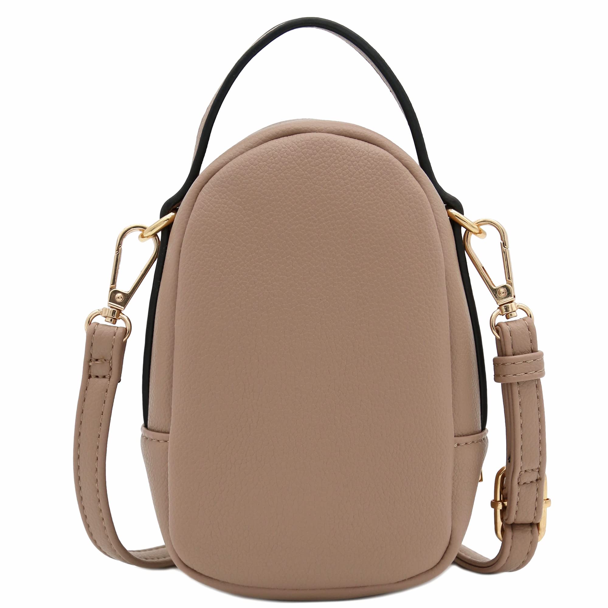 Stylish Two Compartment Mini Oval PU Leather Crossbody Purse for Women - Perfect for Travel, Shopping & Everyday Use