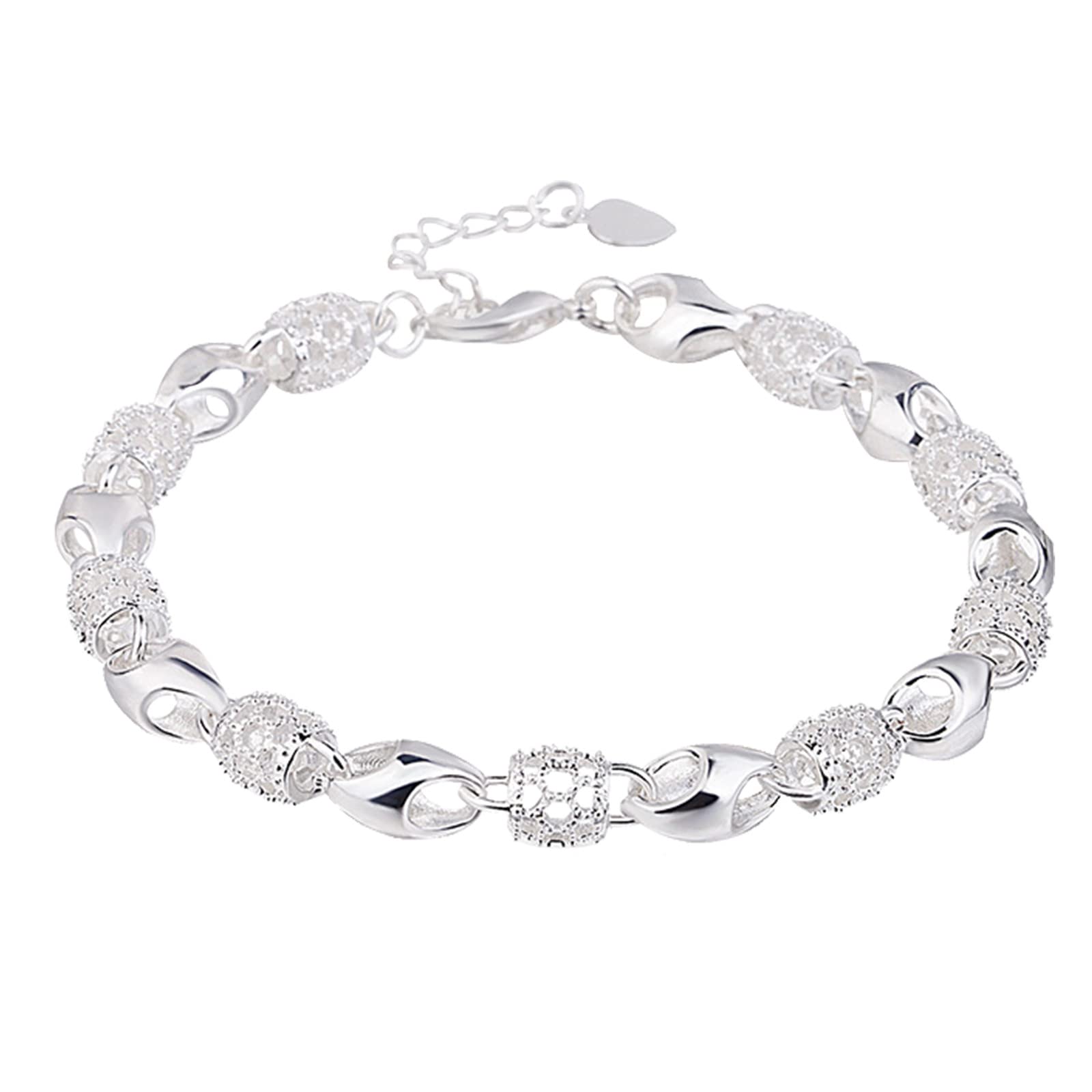 925 Sterling Silver Hollow Bangle Bracelet for Women - Elegant Fashion Jewelry Accessory for Girls, Perfect for Holidays, Parties & Daily Wear