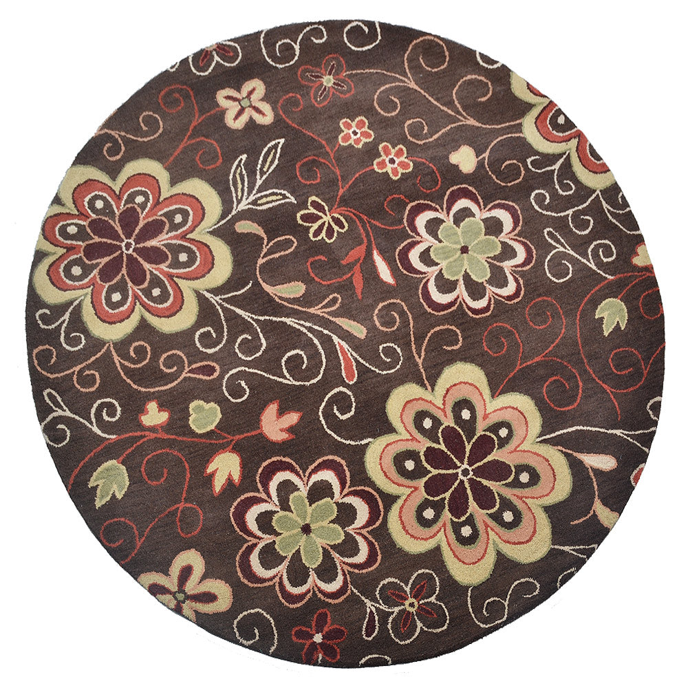 Hand Tufted Dogwood Floral Area Rug - Soft Non-Slip Living Room Bedroom Decor for Home & Office