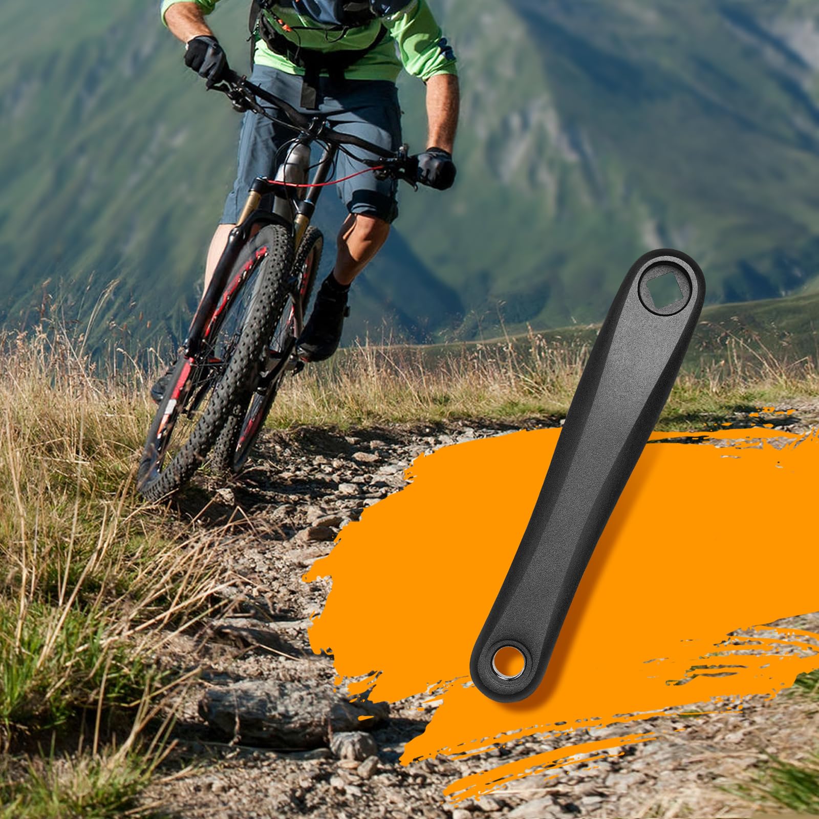 BAFANG E-Bike Crank Arm - Aluminum Alloy Left Single Chain Crank for BBS Motor Electric Bicycle - Perfect for Commuting, Mountain Biking & Urban Riding