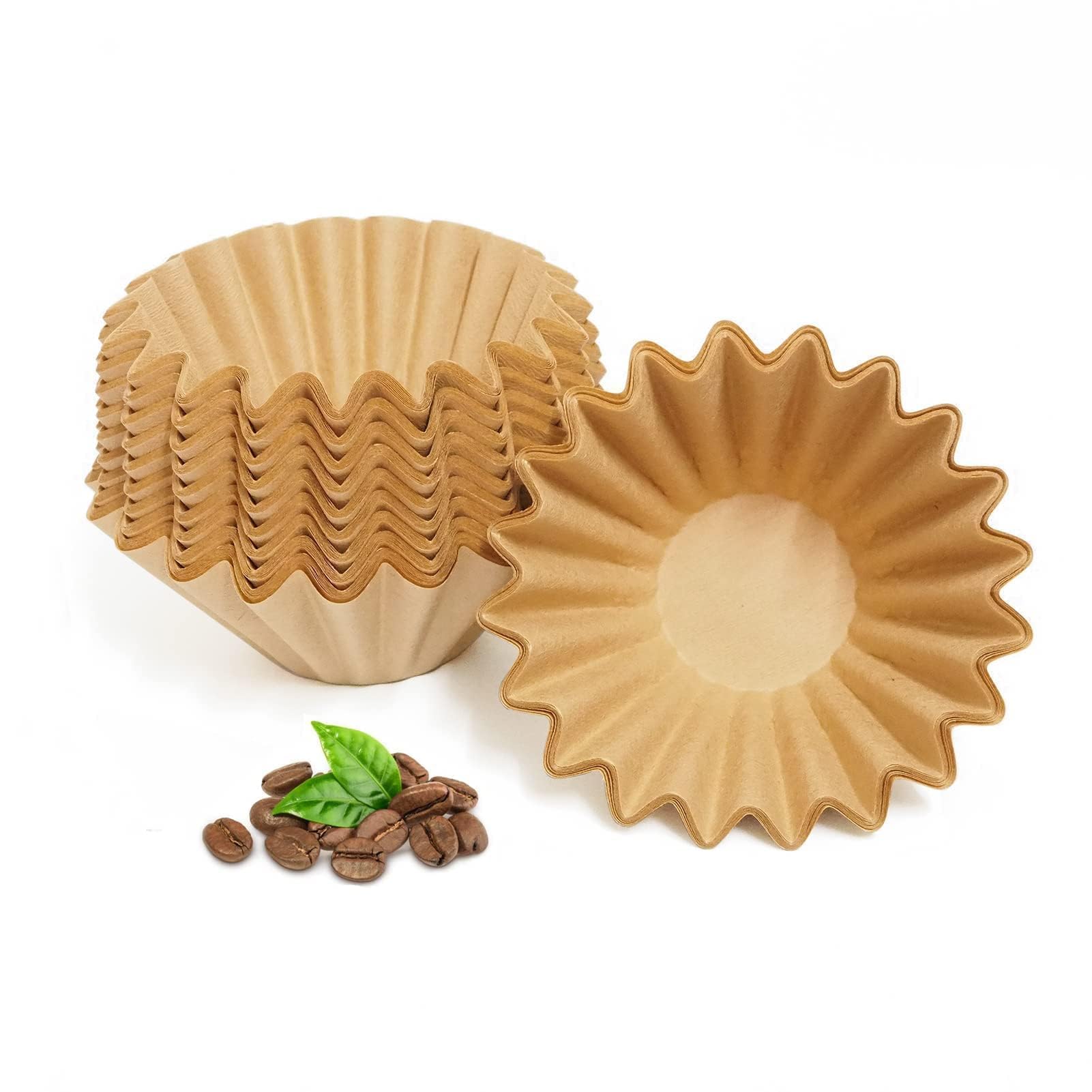 MUCXNIIY 1-2 Cup Unbleached Brown Coffee Filters, 100 Count - Eco-Friendly Basket Coffee Filter Paper for Mini Mr Coffee, Small Coffee Makers, Single Serve Pots & Pour Over Kits - Perfect for Home, Office & Camping Use