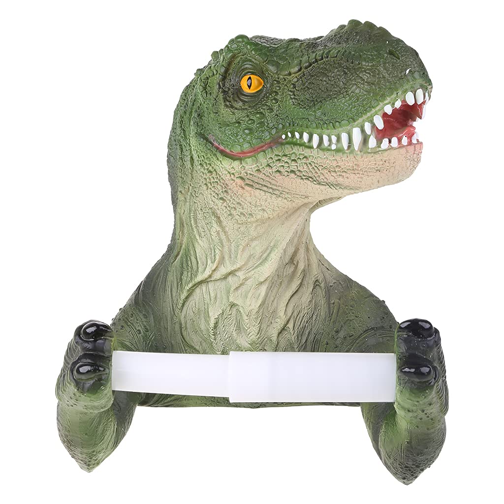 3D Astronaut Dinosaur Toilet Paper Holder - Funny Wall Mounted Bathroom Tissue Roll Rack for Unique Home Decor & Space Theme Bathroom Accessories | Perfect for Kids' Rooms, Themed Bathrooms & Dinosaur Lovers