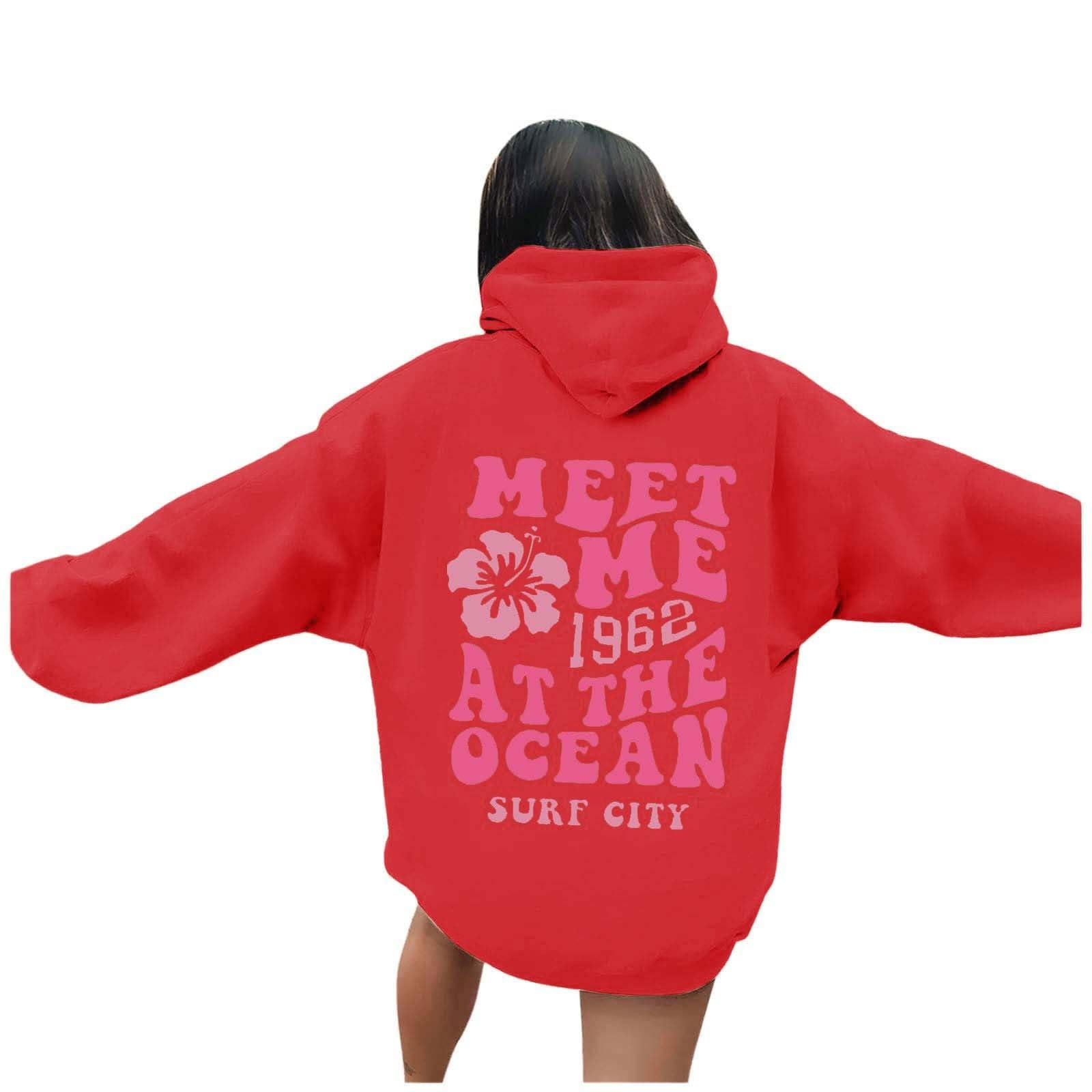 Trendy Preppy Graphic Hoodies for Teens - Stylish Printed Hooded Sweatshirt with Drawstring & Kangaroo Pocket | Perfect Fall Outfit for School, Streetwear & Casual Wear