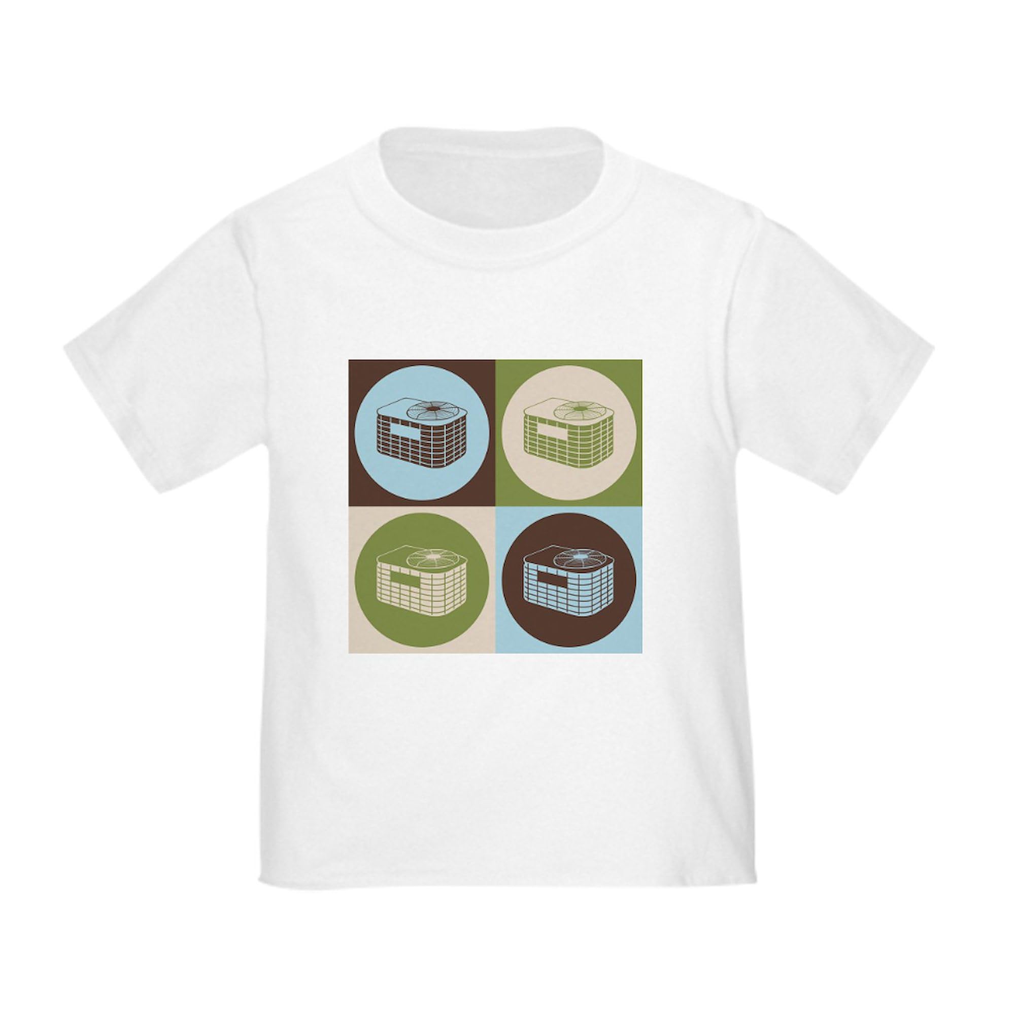 HVAC Pop Art Toddler T-Shirt - 100% Cotton Cute Graphic Tee for Kids | Perfect for Playdates, Daycare & Family Outings