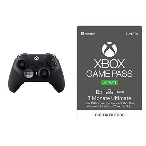 Xbox Elite Wireless Controller Series 2 with 3 Months Xbox Game Pass Ultimate Membership [Digital Code] - Premium Gaming Experience for PC & Console Players