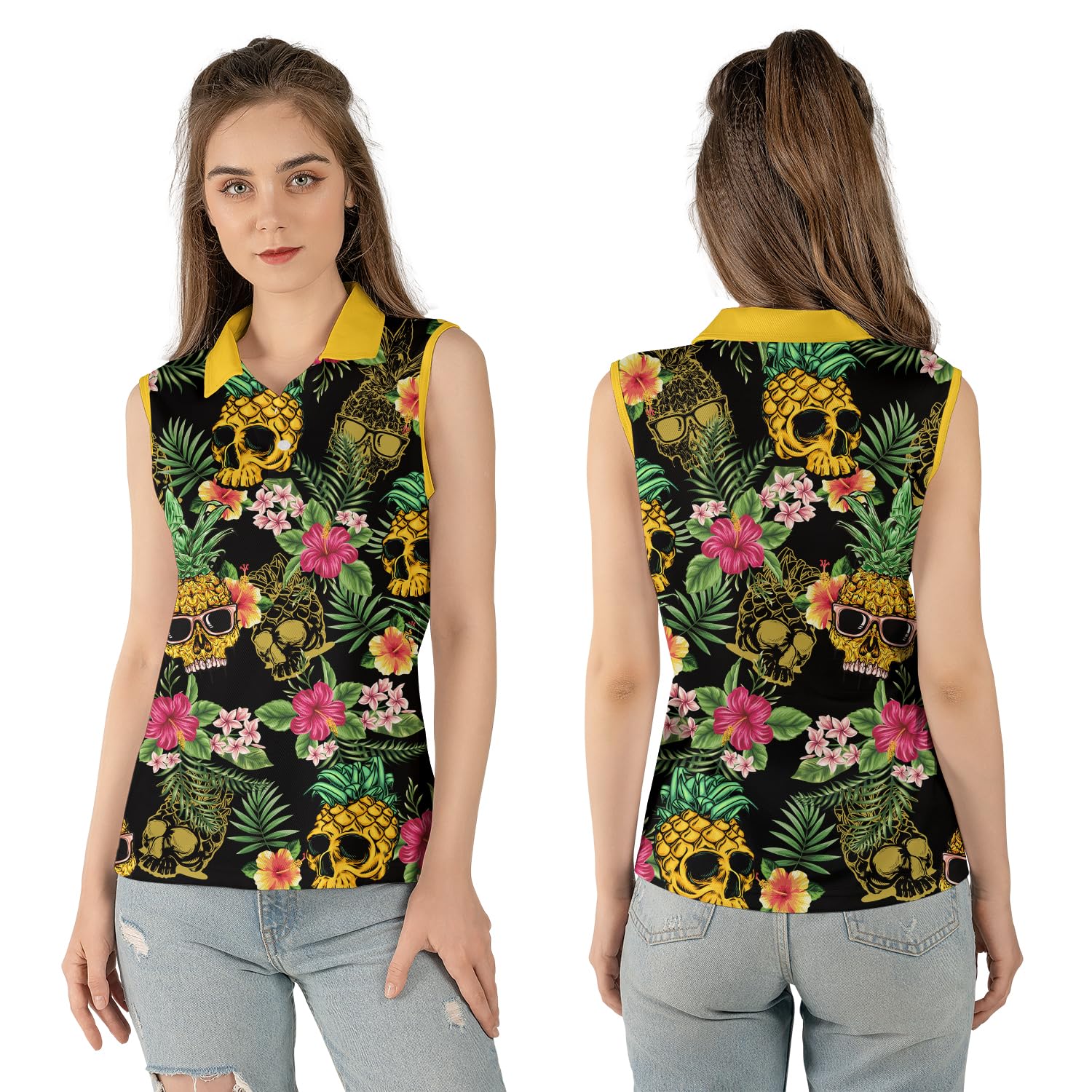 Bigfoot Polo Shirts for Men & Women - Tropical & Funny Golf Shirts for Summer Sports | Casual Wear, Golf Outings & Outdoor Activities