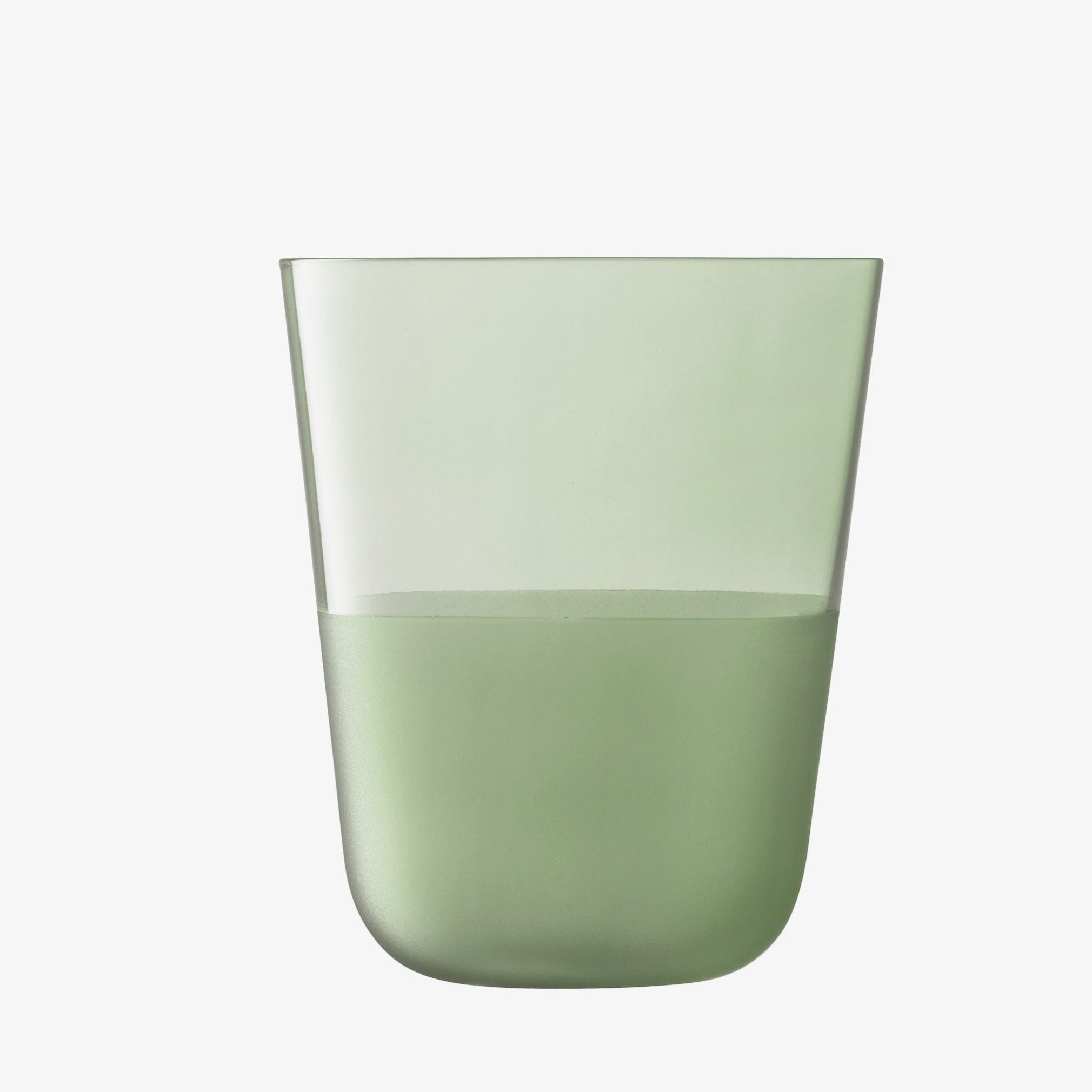 Arc Contrast Tumbler 13oz Moss Green - Set of 2 Insulated Stainless Steel Cups for Hot & Cold Drinks - Perfect for Coffee, Tea, Smoothies and Outdoor Activities