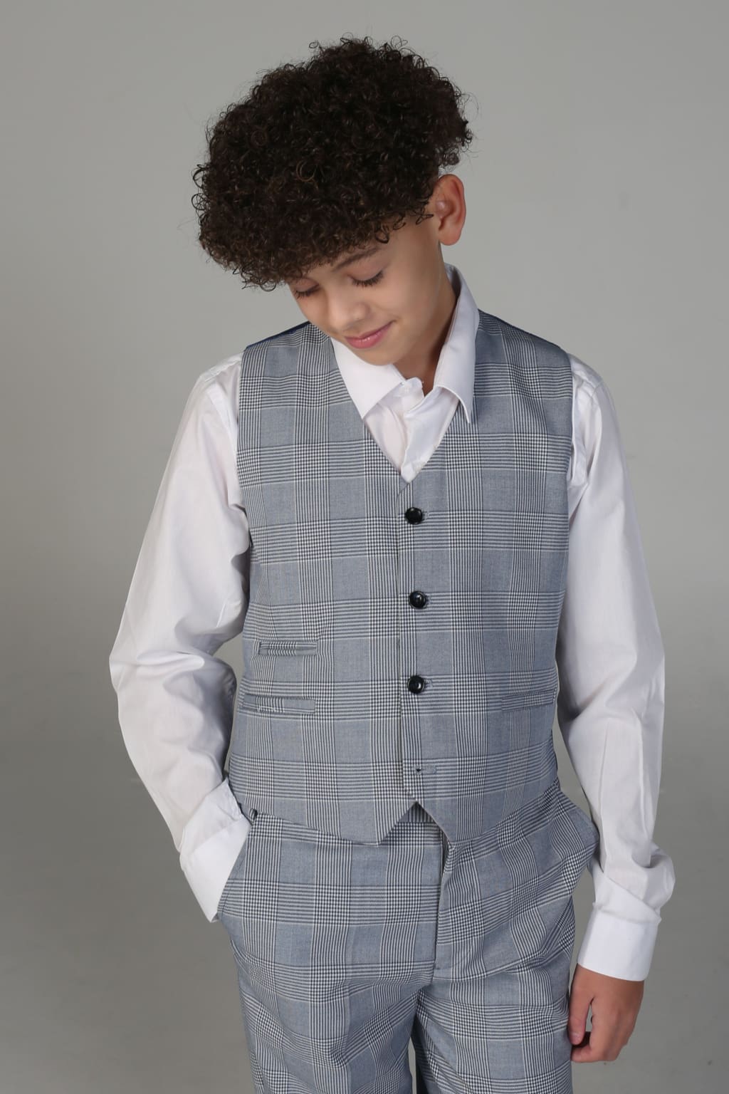 Stylish Boys' Sky Blue Three-Piece Suit | Formal Wear for Weddings, School Events & Special Occasions