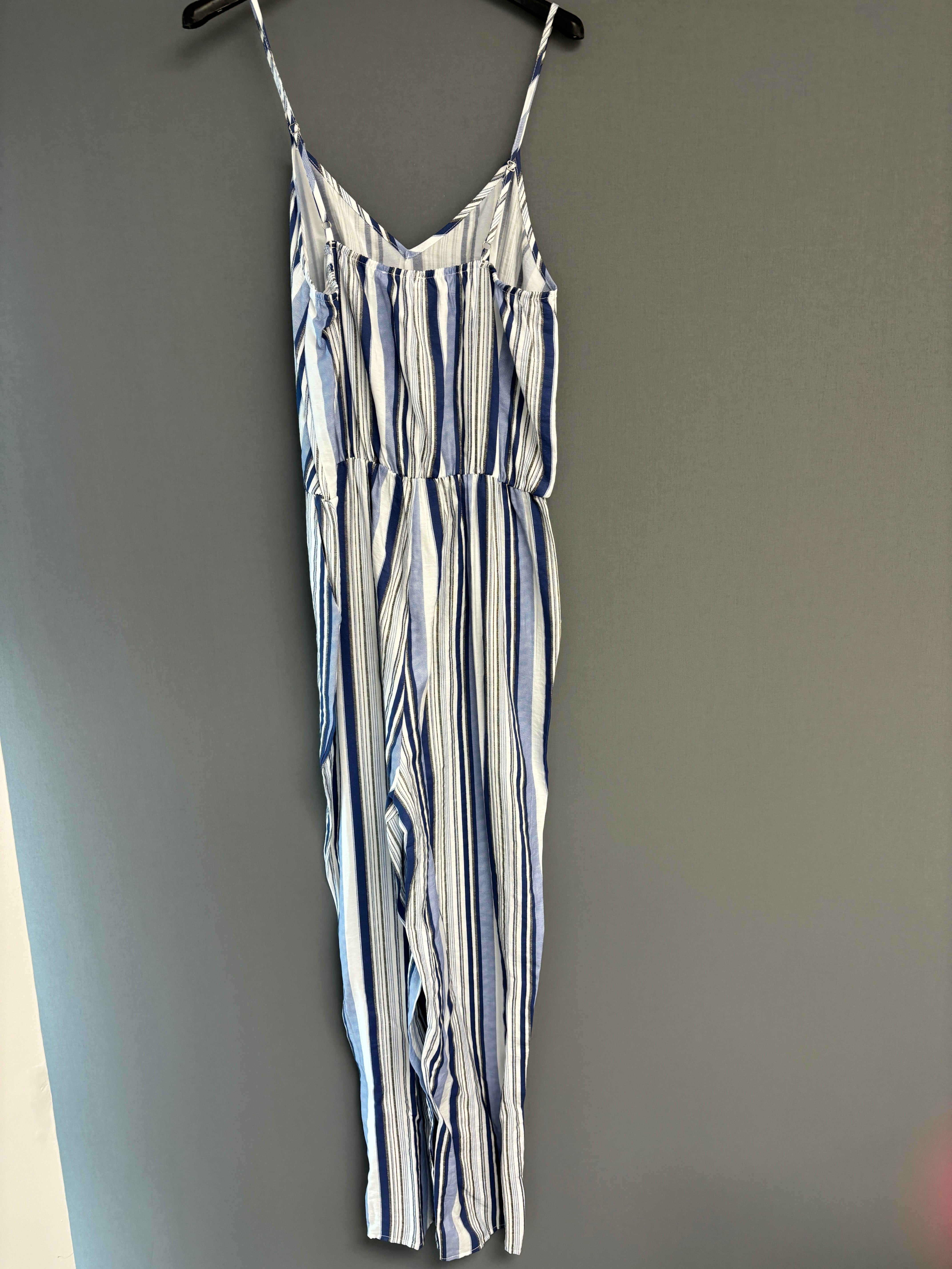 Stylish Striped Jumpsuit for Women - Trendy One Piece Romper with Pockets | Perfect for Casual Outings, Beach Vacations & Summer Fashion
