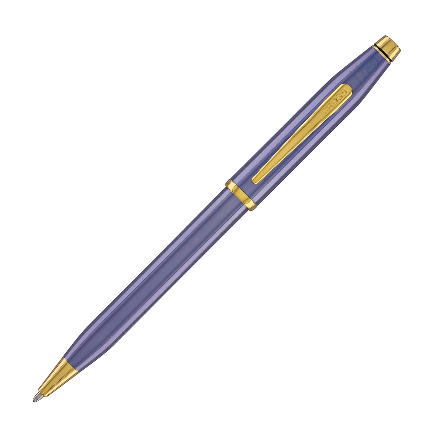 Cross Century II Ballpoint Pen - Lavender Blue Lacquer with 23kt Gold Trim - Premium Writing Instrument for Business, Gifts & Luxury Collectors