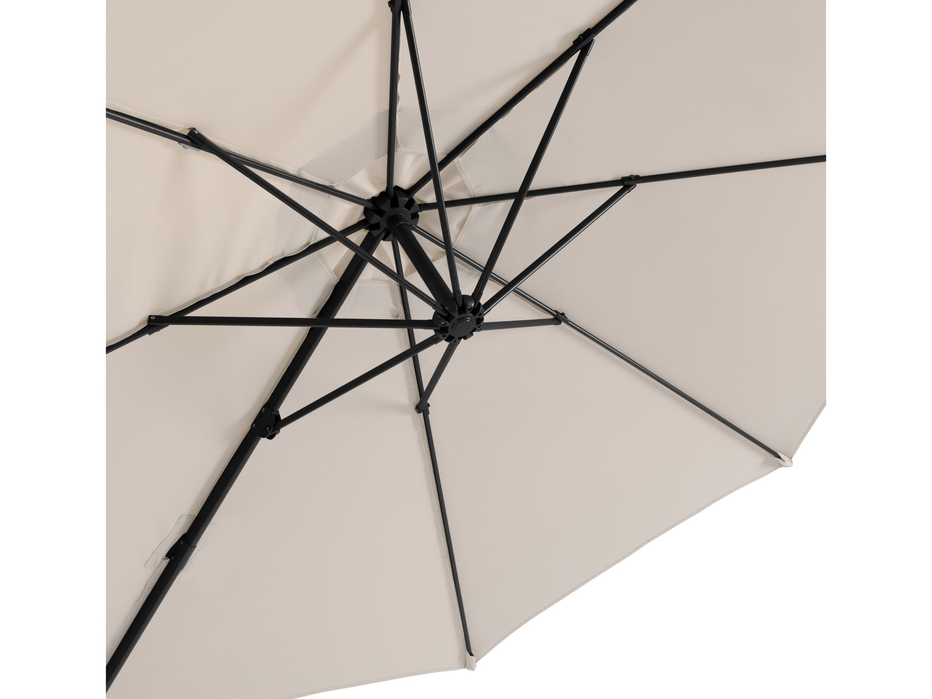 9.5ft Offset Patio Umbrella - 360 Degree Rotation, UV Protection, Off White - Perfect for Poolside, Backyard, and Outdoor Dining Areas