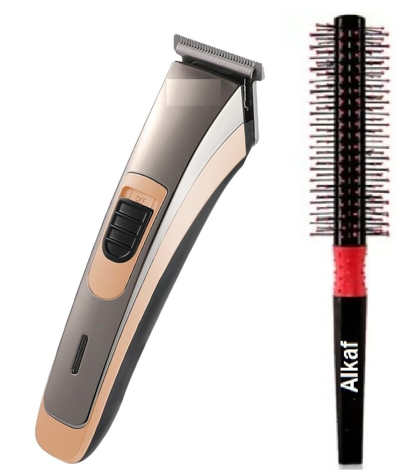 Hinshitshu 1053 Professional Low Noise Rechargeable Electric Hair Clippers & Trimmers with Soft Bristles & Round Comb - Perfect for Home Haircuts, Beard Trimming, and Pet Grooming