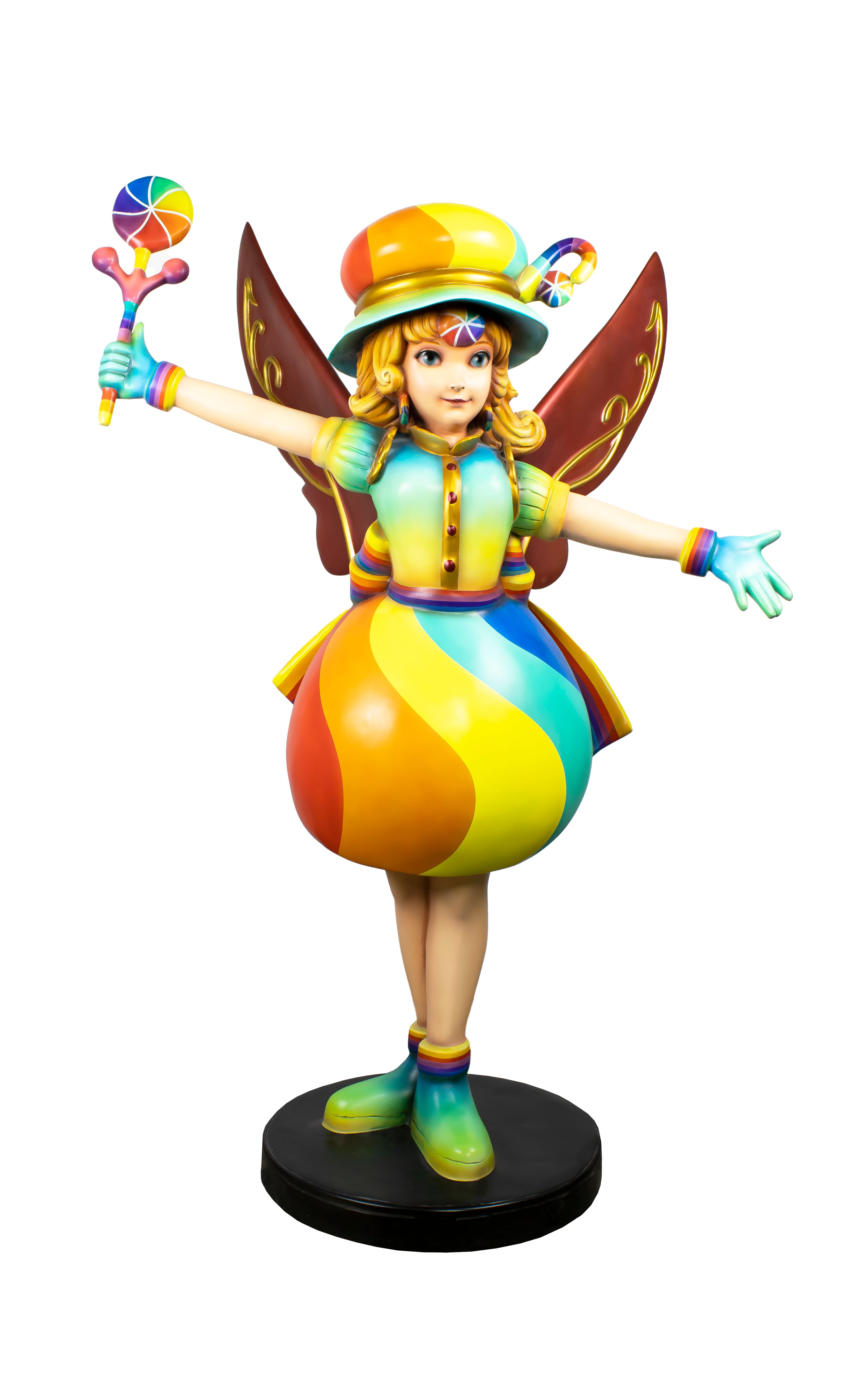4.5 Foot Rainbow Fairy Garden Decor - Whimsical Outdoor & Indoor Fairy Statue for Yard, Patio, and Home Decor - Perfect for Fairy Gardens, Flower Beds, and Gift Giving