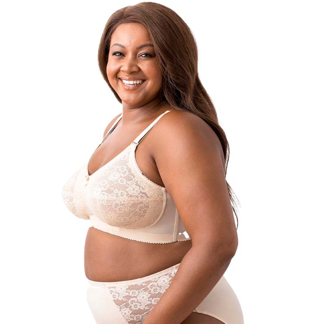 Floral Lace Wireless Soft Cup Bra - Comfortable Bralette for Everyday Wear - Perfect for Yoga, Lounge and Sleep