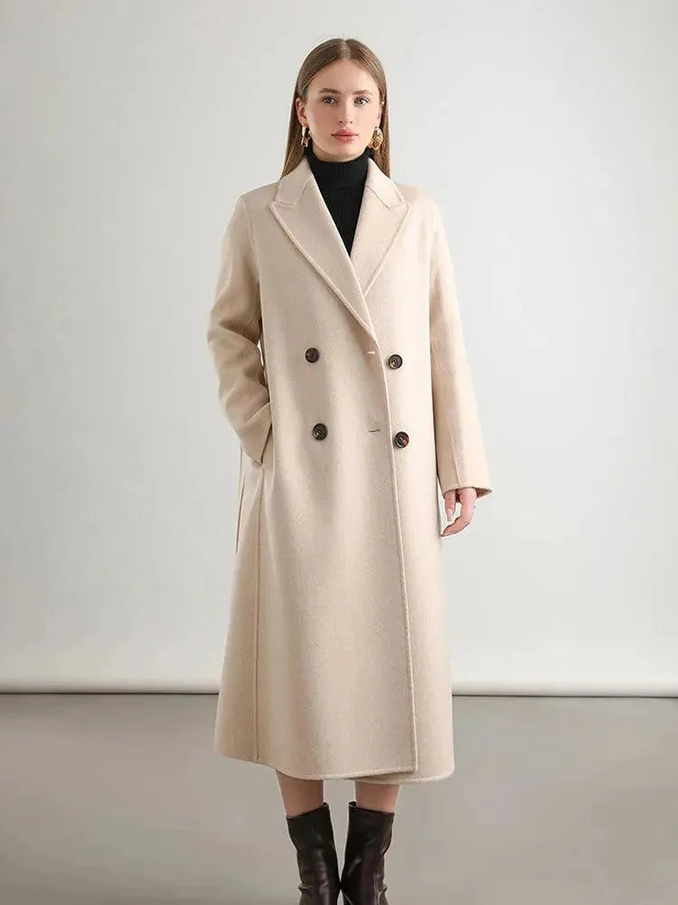 Women's Warm Winter Wool Wrap Coat - Soft & Stylish Outerwear for Cold Weather - Perfect for Office, Travel & Casual Outings