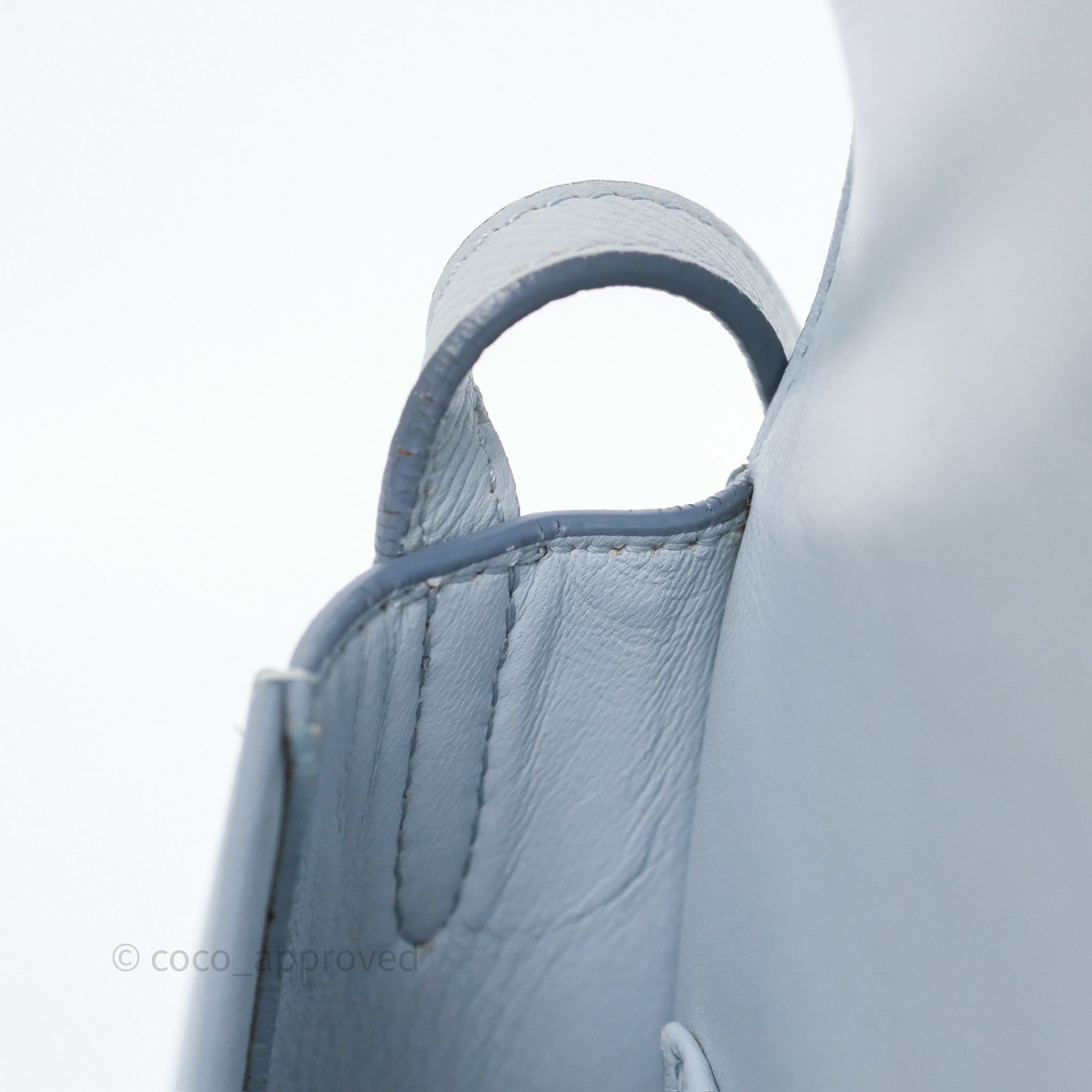 Celine Small Trotteur Bag in Light Blue Grained Calfskin Leather - Elegant Crossbody Purse for Women, Perfect for Work, Travel & Everyday Use
