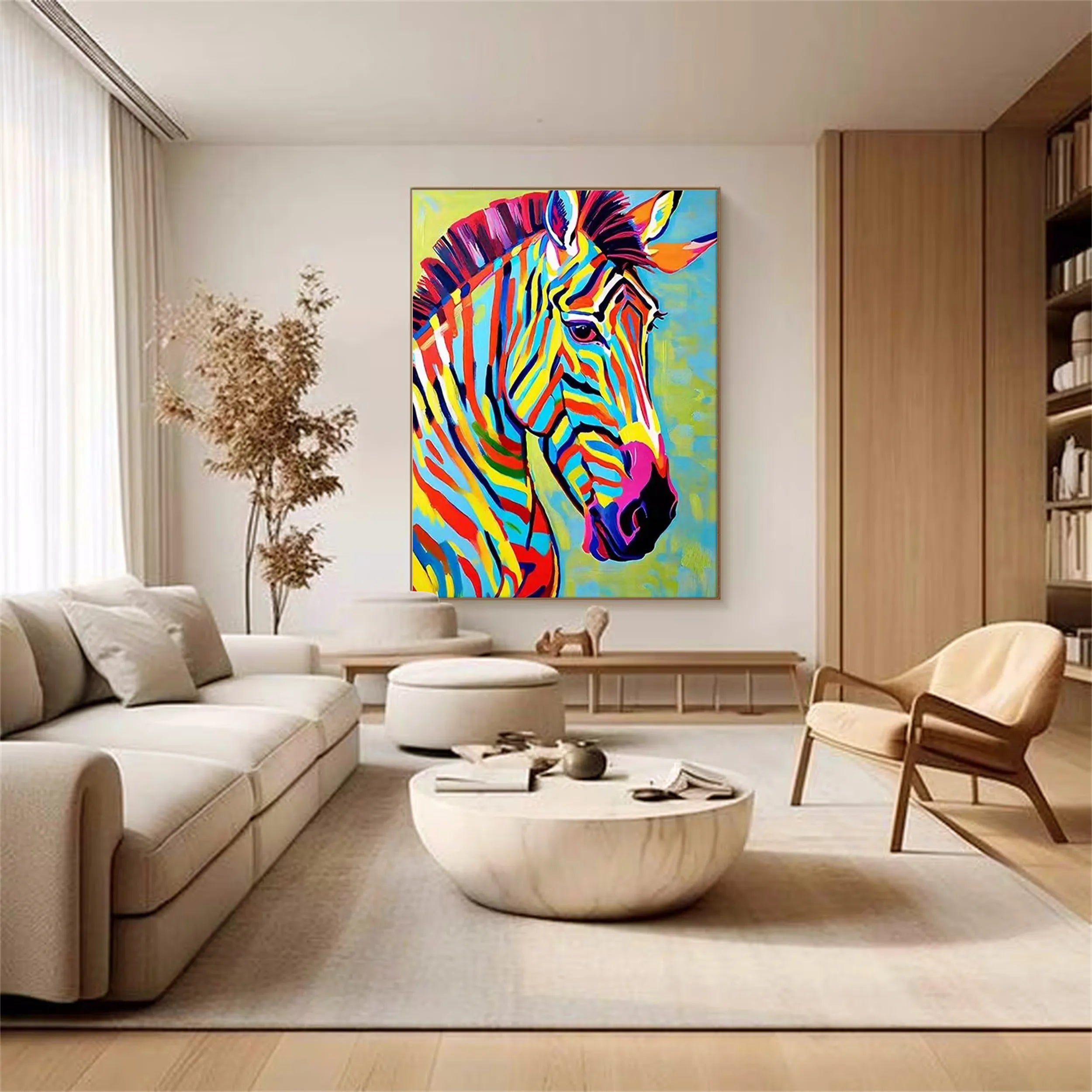 Animal Art Painting #AP021 - Handmade Canvas Wall Decor for Living Room, Bedroom & Office | Wildlife & Nature Inspired Artwork