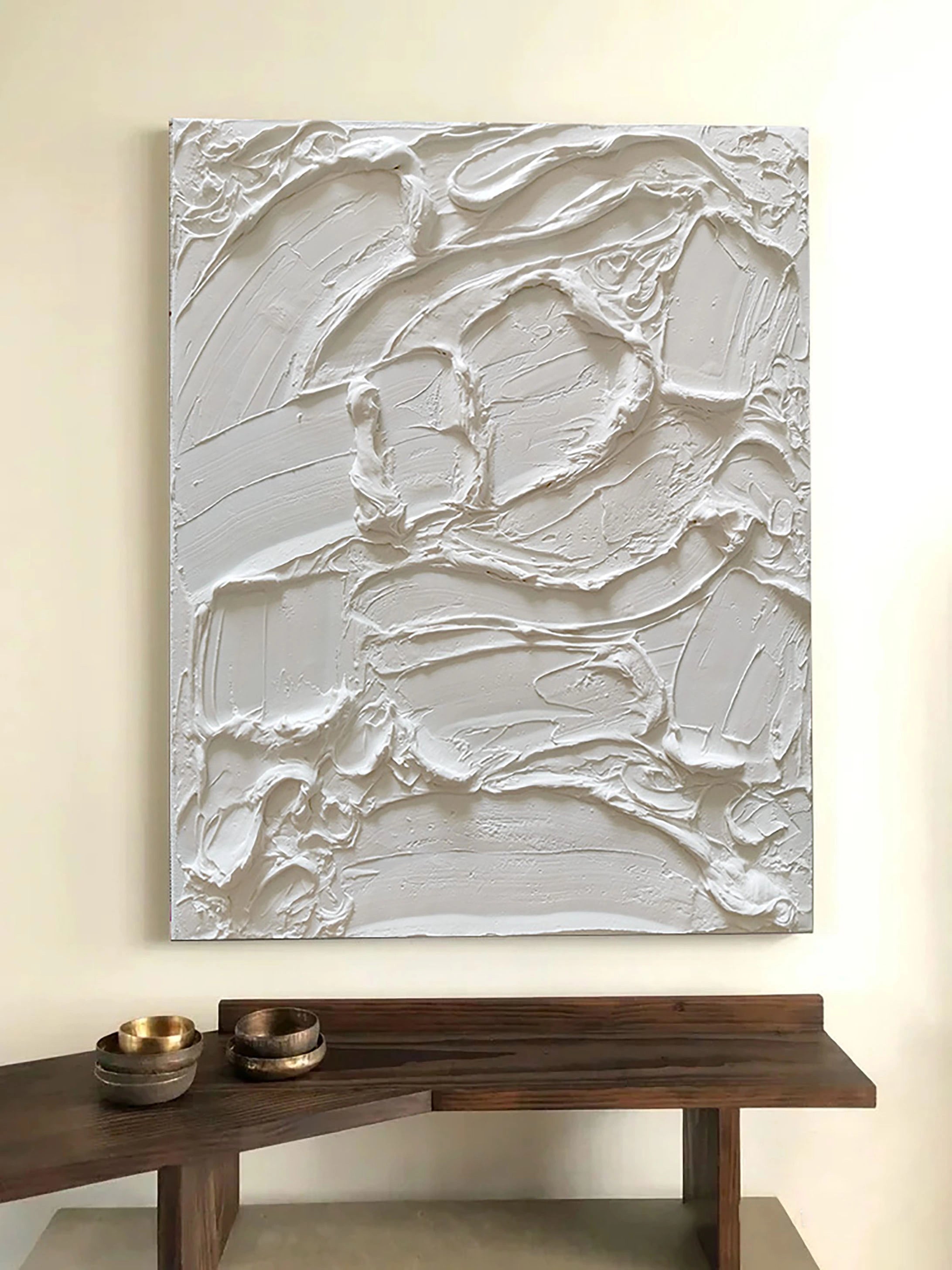 Minimalist Textured Plaster Art Painting - Abstract Wall Decor for Living Room, Bedroom & Office | Modern Home Artwork #MM035