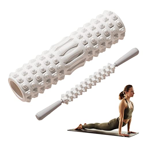 White Yoga Column + Massage Stick