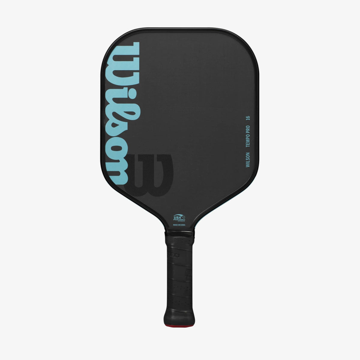 Wilson Tempo Pro 16 Pickleball Paddle - Premium Carbon Fiber Face with Cushion Grip (Black/Blue) | Perfect for Indoor & Outdoor Play, Tournaments & Recreational Games