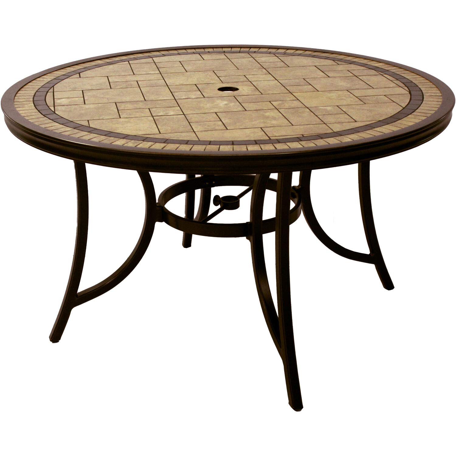 Hanover Monaco 5-Piece Outdoor Patio Dining Set with 4 Cushioned Swivel Rocker Chairs & 51