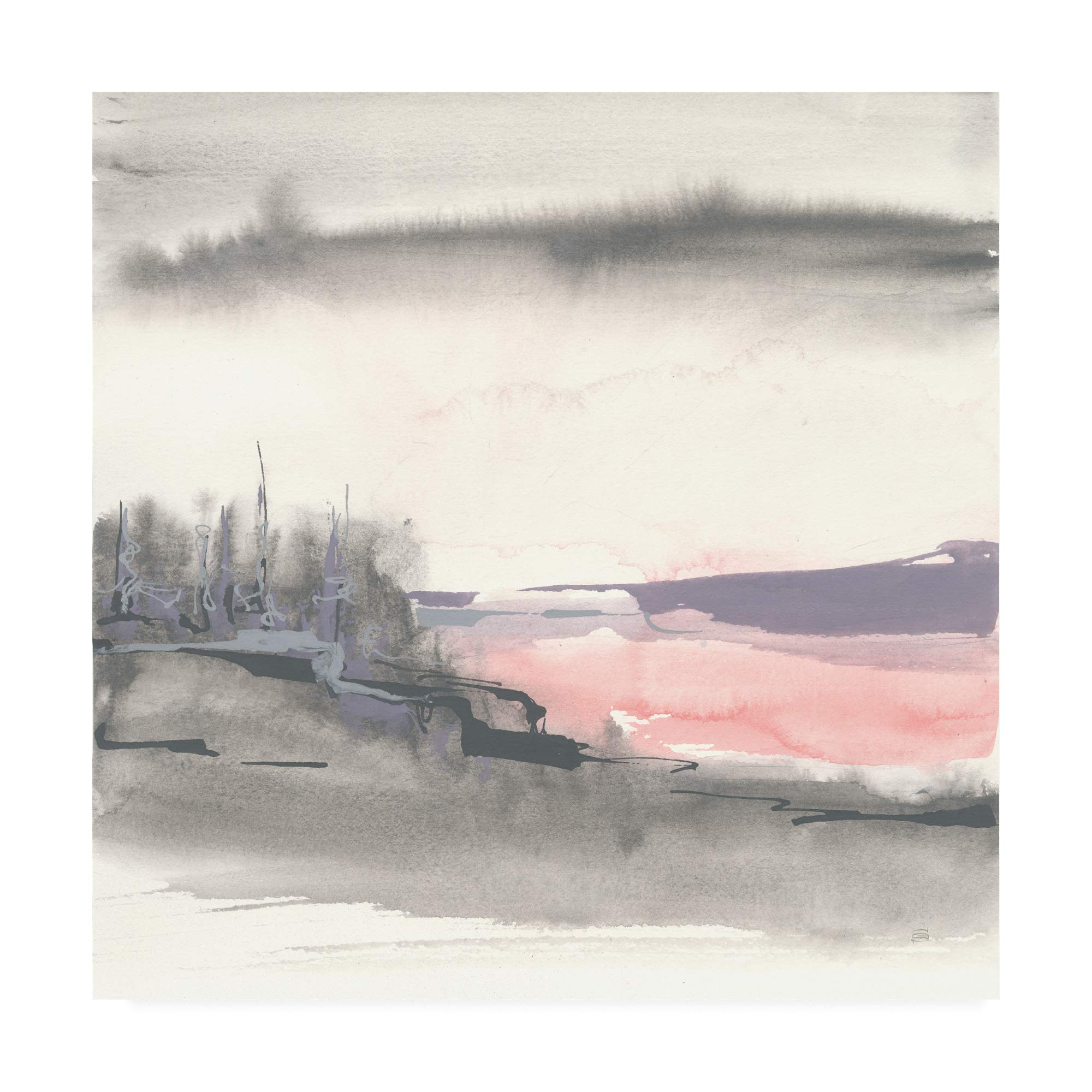 Trademark Fine Art Blush Valley I by Chris Paschke - 18x18 Inch Canvas Wall Art - Perfect for Living Room, Bedroom & Office Decor