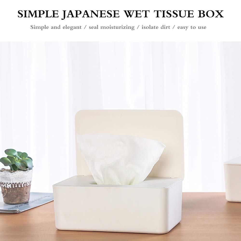 Moontie Baby Wipe Dispenser with Lid - Keeps Wipes Fresh & Moist - Portable Tissue Storage Box for Nursery, Changing Table, Vanity, Office & Travel - Ideal for Diaper Changes, Makeup Removal & Quick Cleanups