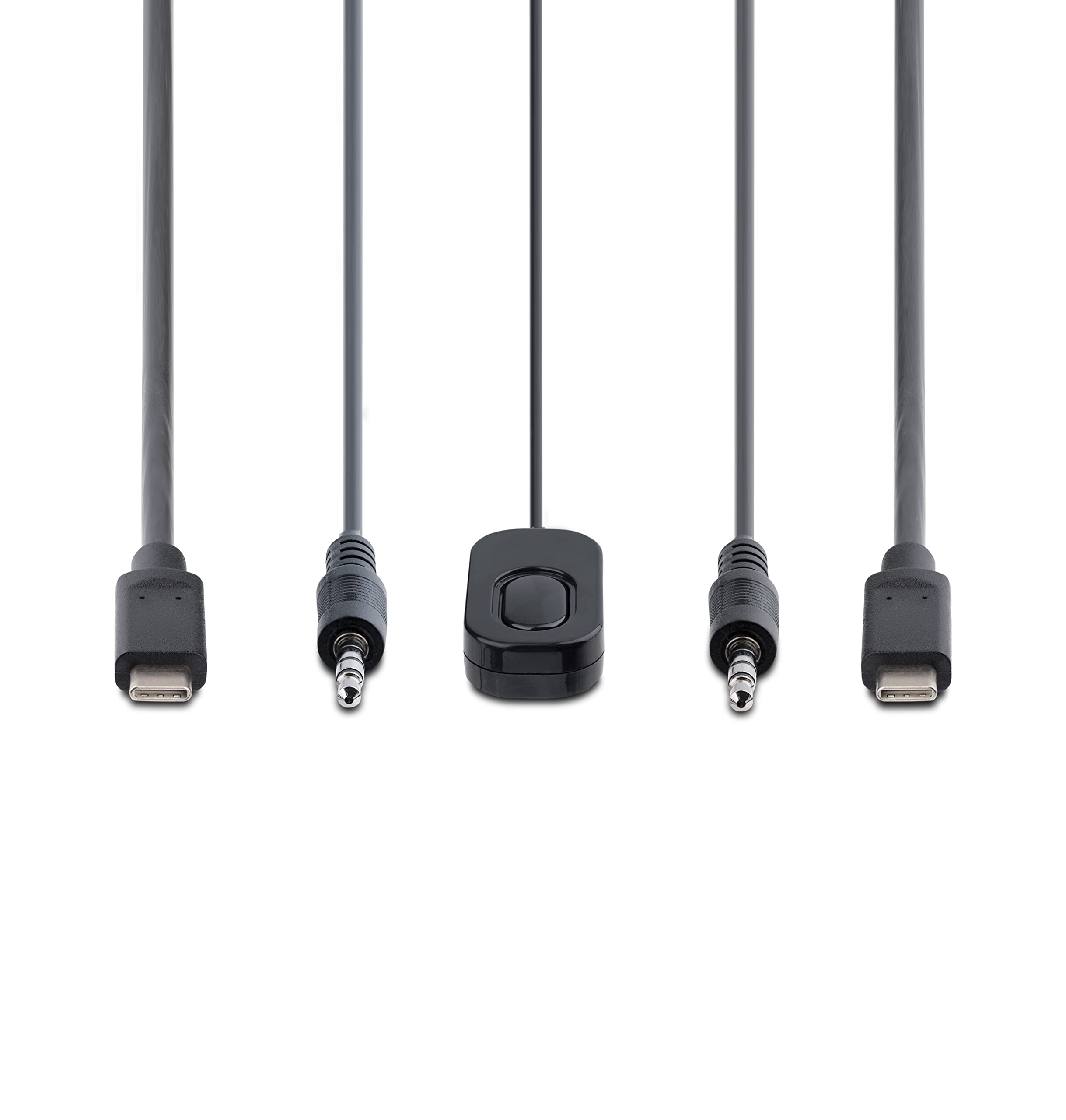 StarTech.com 2-Port USB-C KVM Switch with 4K 60Hz DisplayPort | Compact USB-C/Audio KVM Switch for Dual Computers | 4ft/1.2m Integrated Cables | Bus Powered | Remote & Hotkey Switching (C2-D46-UC2-CBL-KVM) | Perfect for Home Office & Gaming Setup