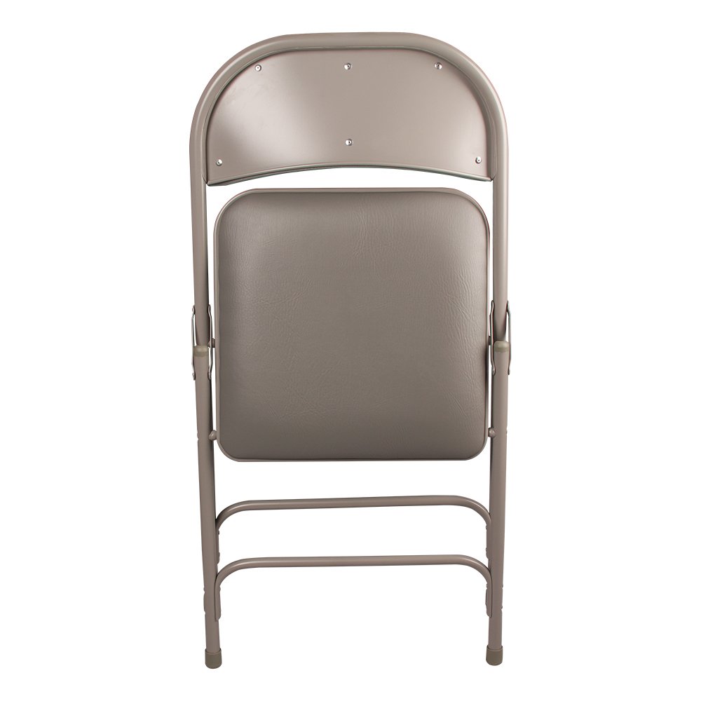 Norwood Commercial Folding Chair with Vinyl Upholstered Seat & Back - Gray (Pack of 4) - Stackable, Heavy-Duty for Events, Banquets, Conferences & Home Use - NOR-SRO593-VGR-SO 6600