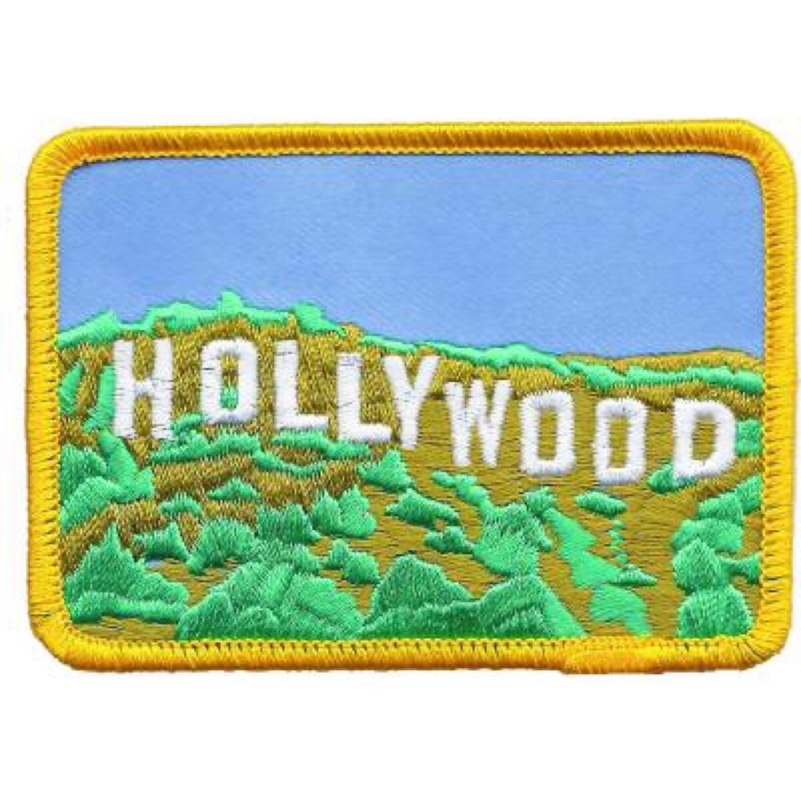 Hollywood California Iron On Patch - Famous Los Angeles Sign Embroidered Applique for Jackets, Hats & Bags | DIY Sewing & Costume Accessories
