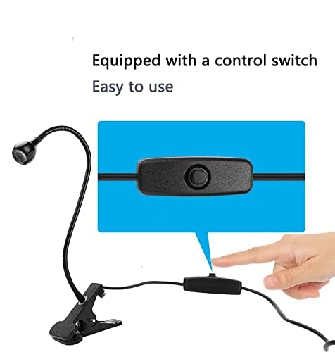 360° Adjustable LED Desk Lamp with Clamp - USB Powered Gooseneck Reading Light for Office, Study, Bedroom - Perfect for Computer Work, Night Reading & Home Office Task Lighting (Black)