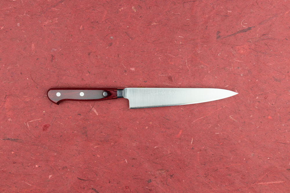 Takamura Akagouhan Petty Knife 150mm - High Carbon Steel Japanese Kitchen Knife for Precision Slicing, Dicing & Garnishing - Perfect for Chefs, Home Cooks & Culinary Enthusiasts