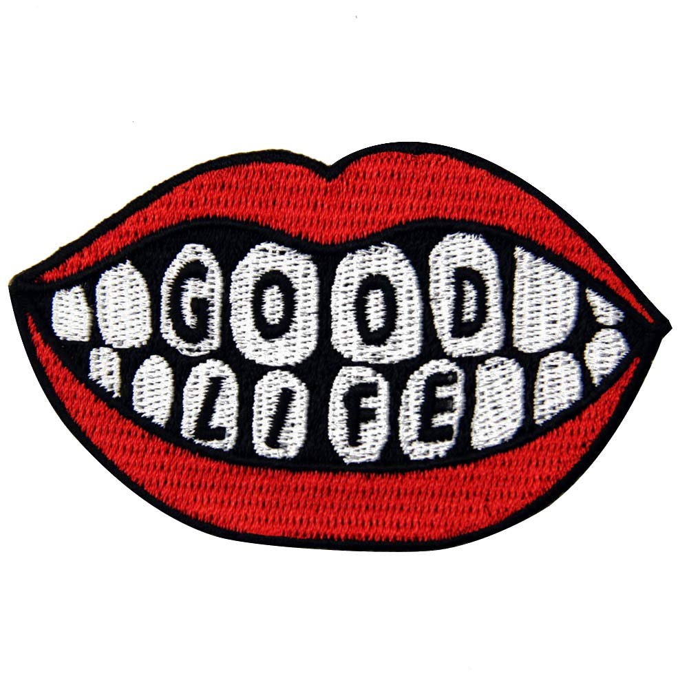 Good Life Patch - Embroidered Iron On & Sew On Emblem for Jackets, Hats & Bags | DIY Clothing Customization & Fashion Accessories