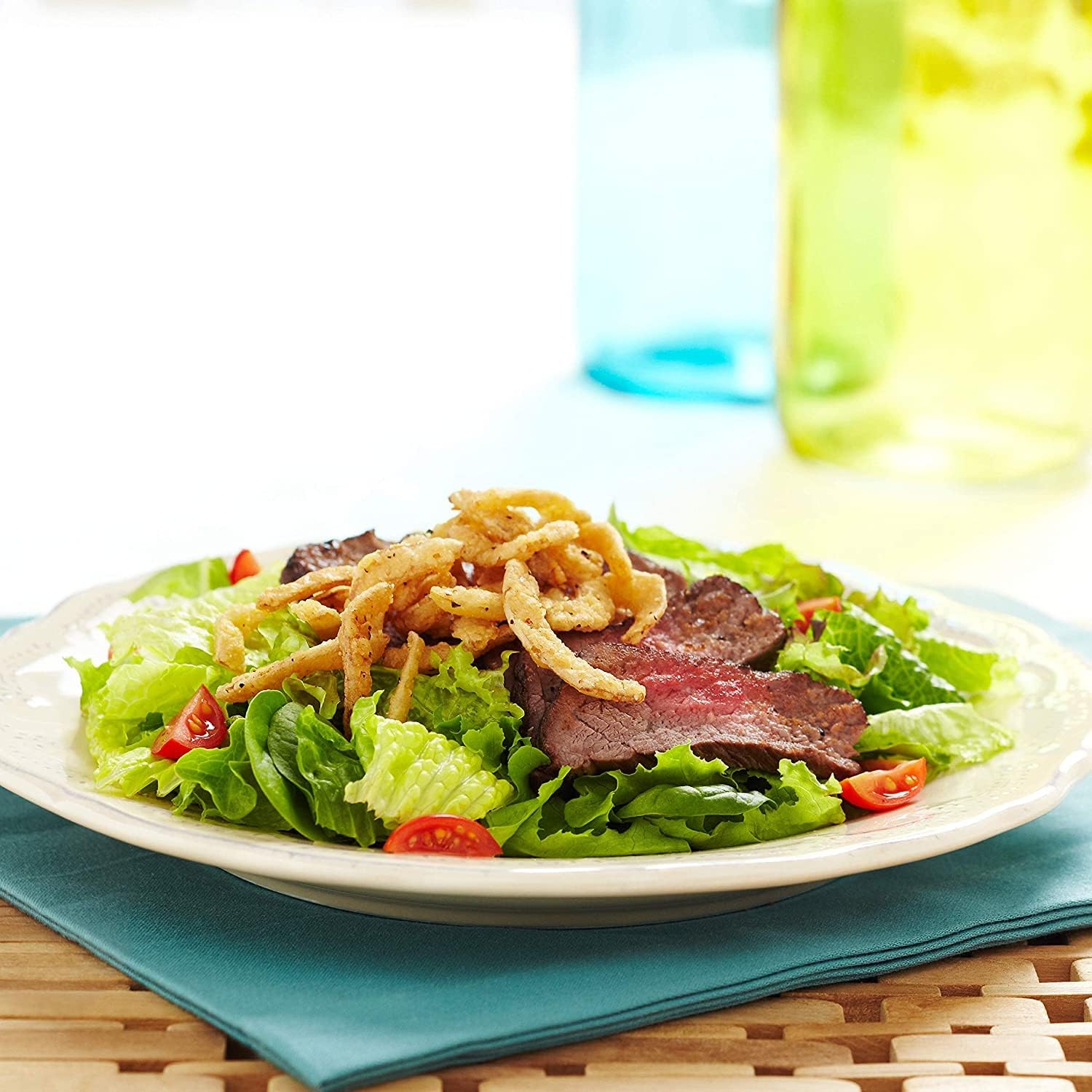 Fresh Gourmet Garlic Pepper Crispy Onions - Low Carb Crunchy Snack & Salad Topper - Gluten Free, Keto Friendly - 3.5oz (Pack of 3) - Perfect for Salads, Soups, Burgers & Healthy Snacking