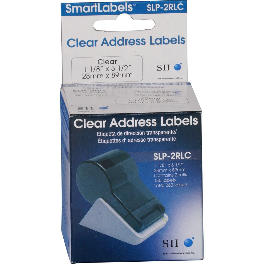 2-Pack True Clear Mailing Labels 1-1/8