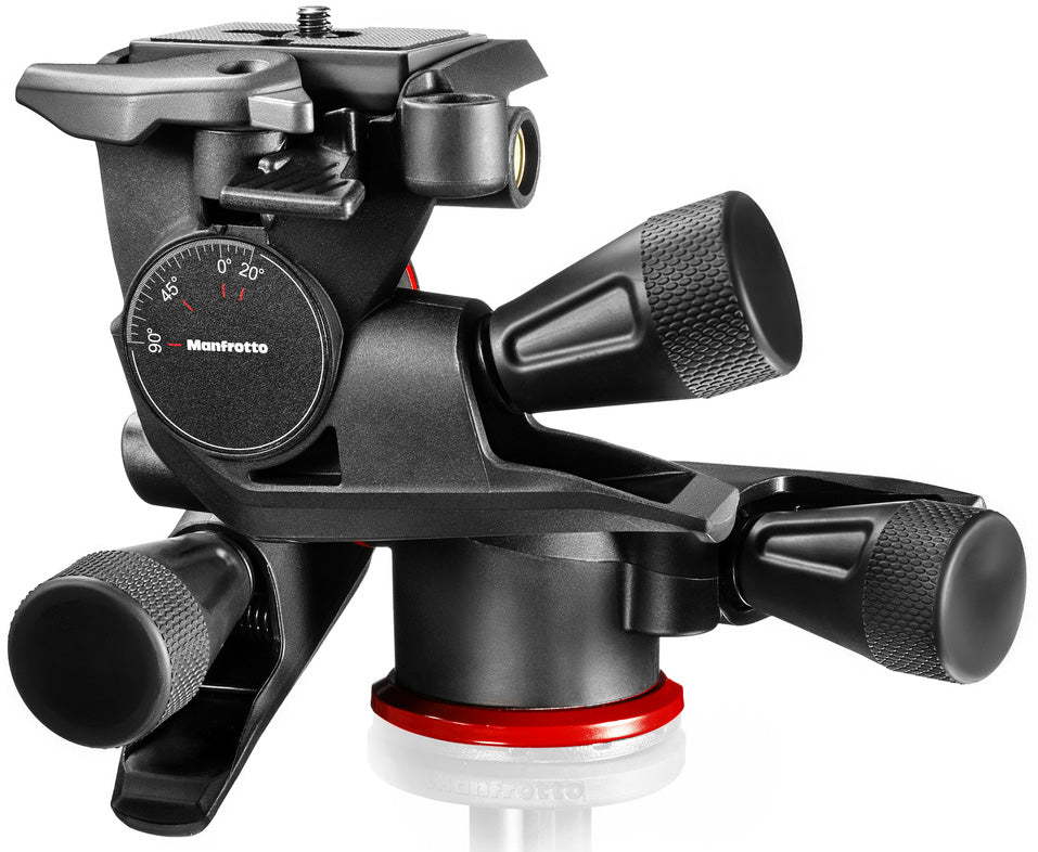 Manfrotto MHXPRO 3WG Professional Geared 3-Way Pan/Tilt Head for DSLR Cameras - Perfect for Studio Photography, Video Production & Landscape Shooting