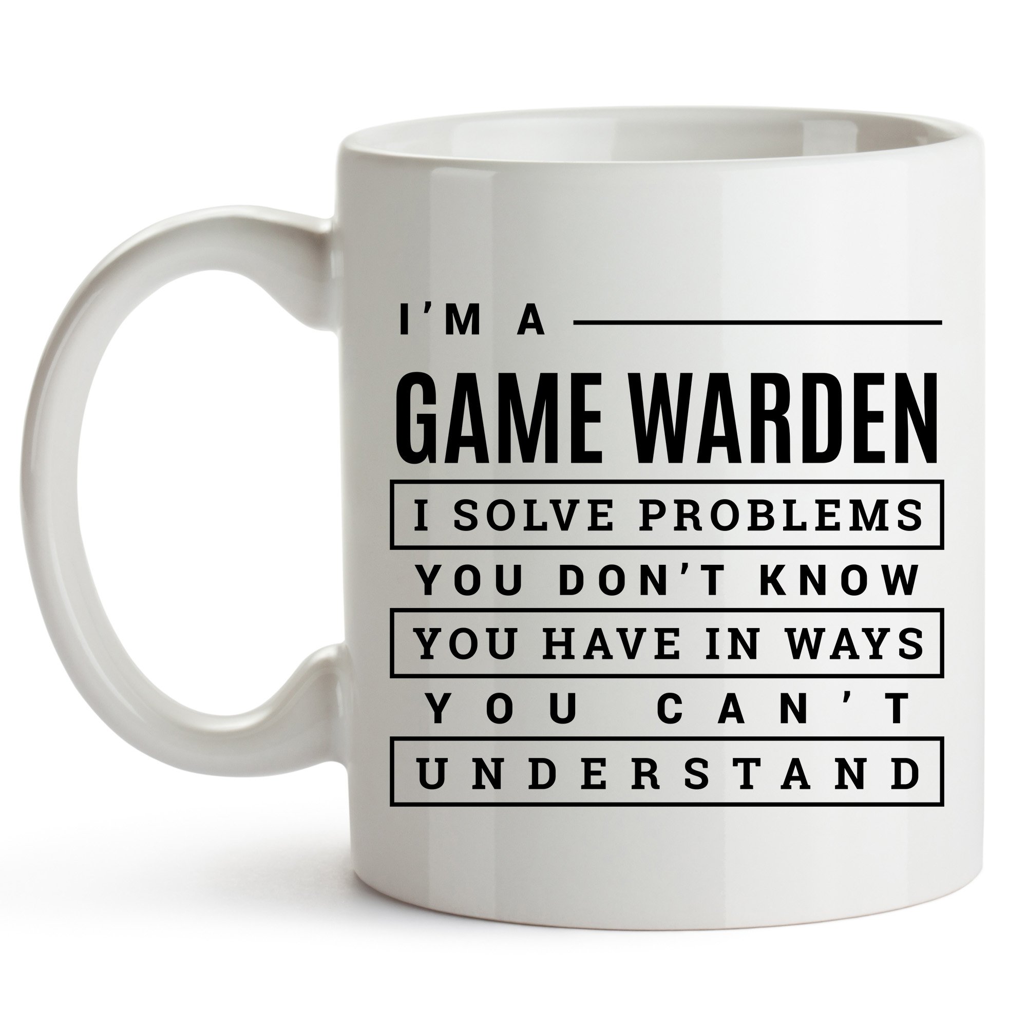 Funny Game Warden Coffee Mug - 11oz Ceramic Cup with Humorous Design - Perfect Gift for Wildlife Officers & Outdoor Enthusiasts - Ideal for Office, Camping & Hunting Trips