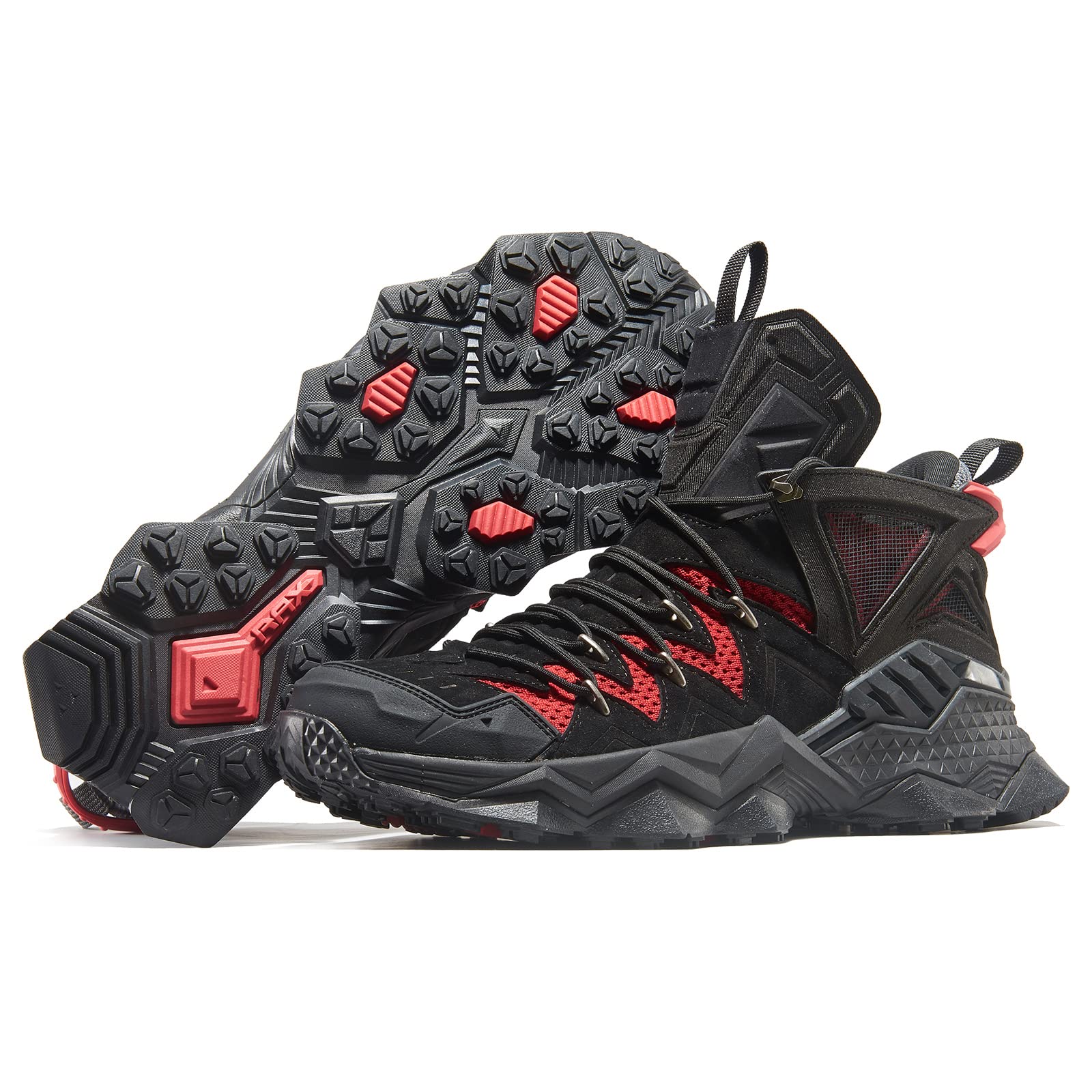 RAX Men's Mid V-Tex Waterproof Hiking Boots - Lightweight Outdoor Shoes for Trekking, Camping & Mountain Climbing - Durable Traction for All Terrains